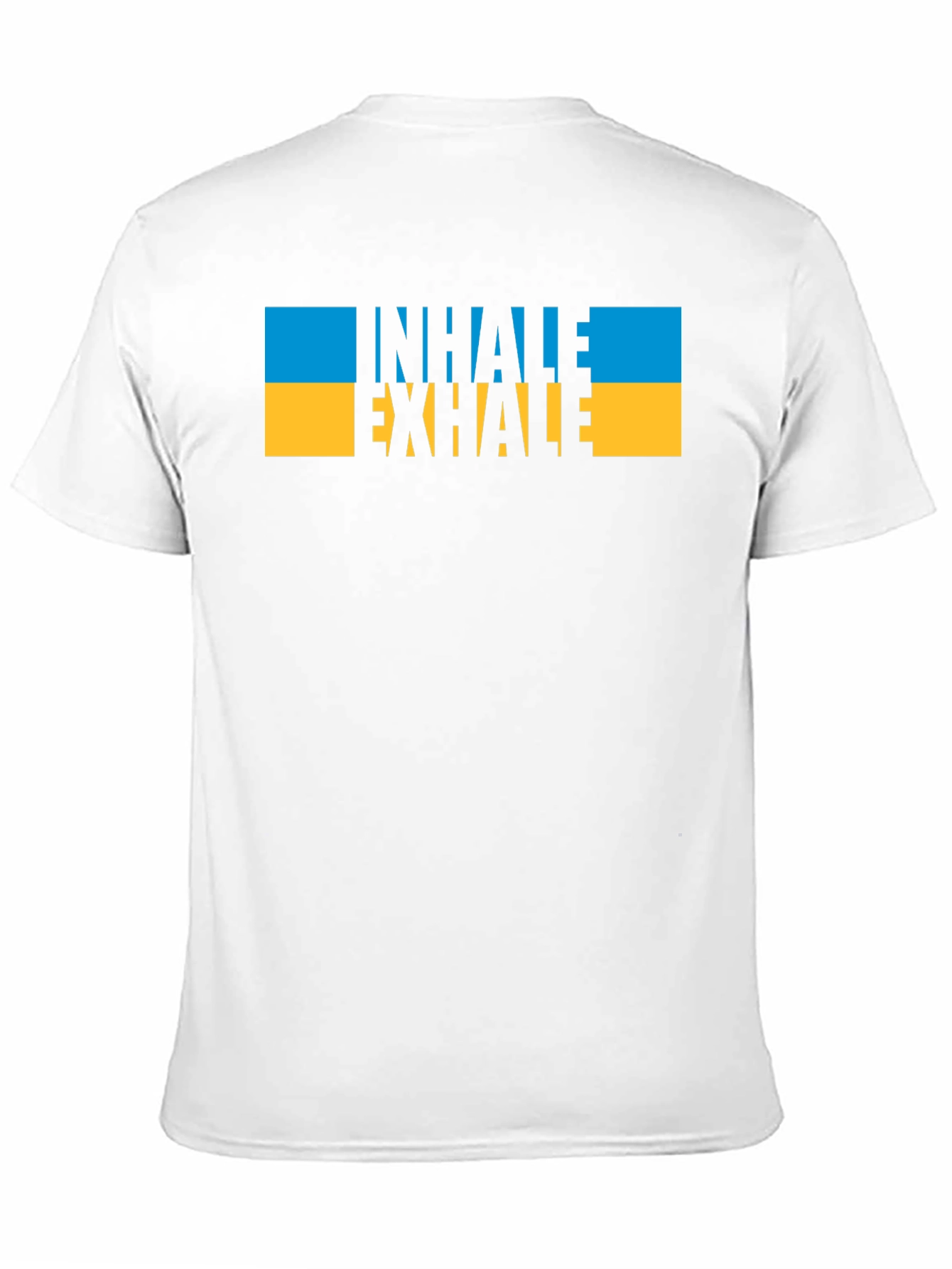 Inhale Exhale Ukraine Flag T-Shirt