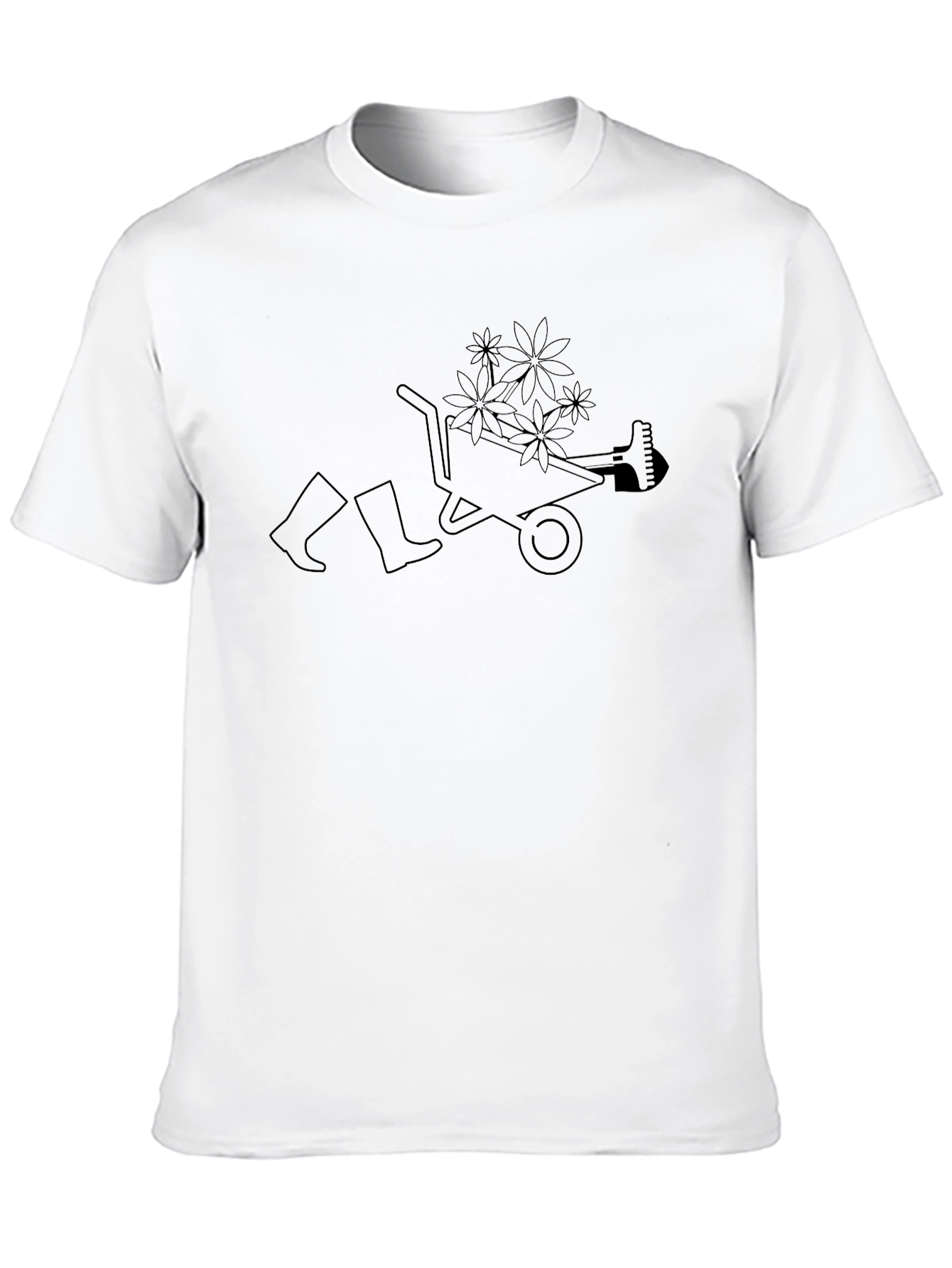 Gardeners Delight Tee: Wheelbarrow of Flowers