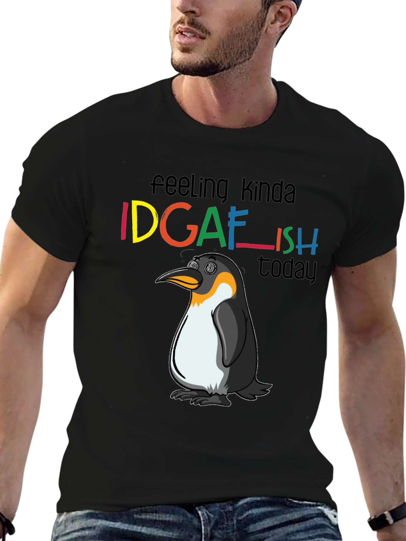 IDGAFish T-Shirt: Funny Penguin Graphic Tee