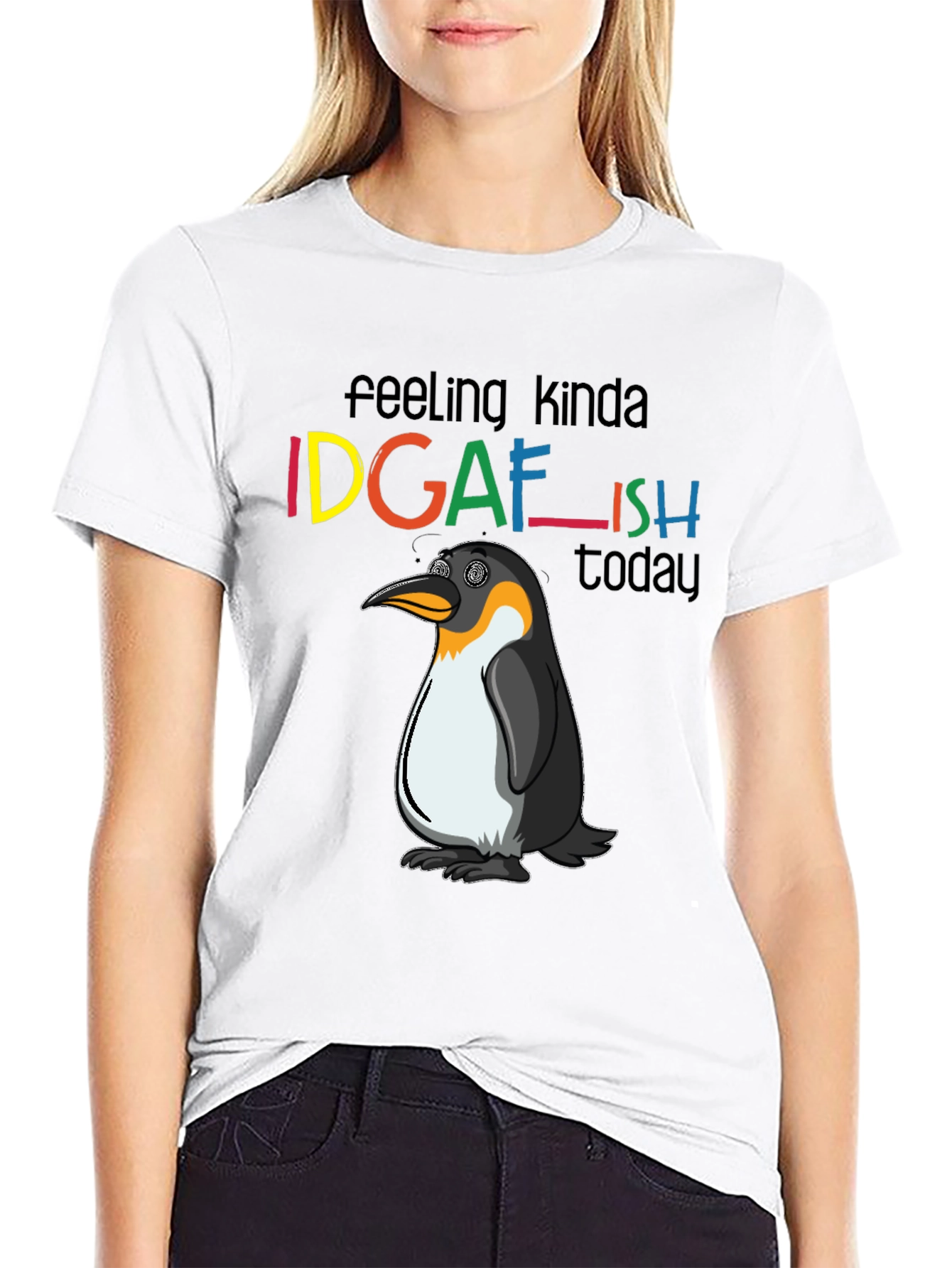 IDGAFish T-Shirt: Funny Penguin Graphic Tee
