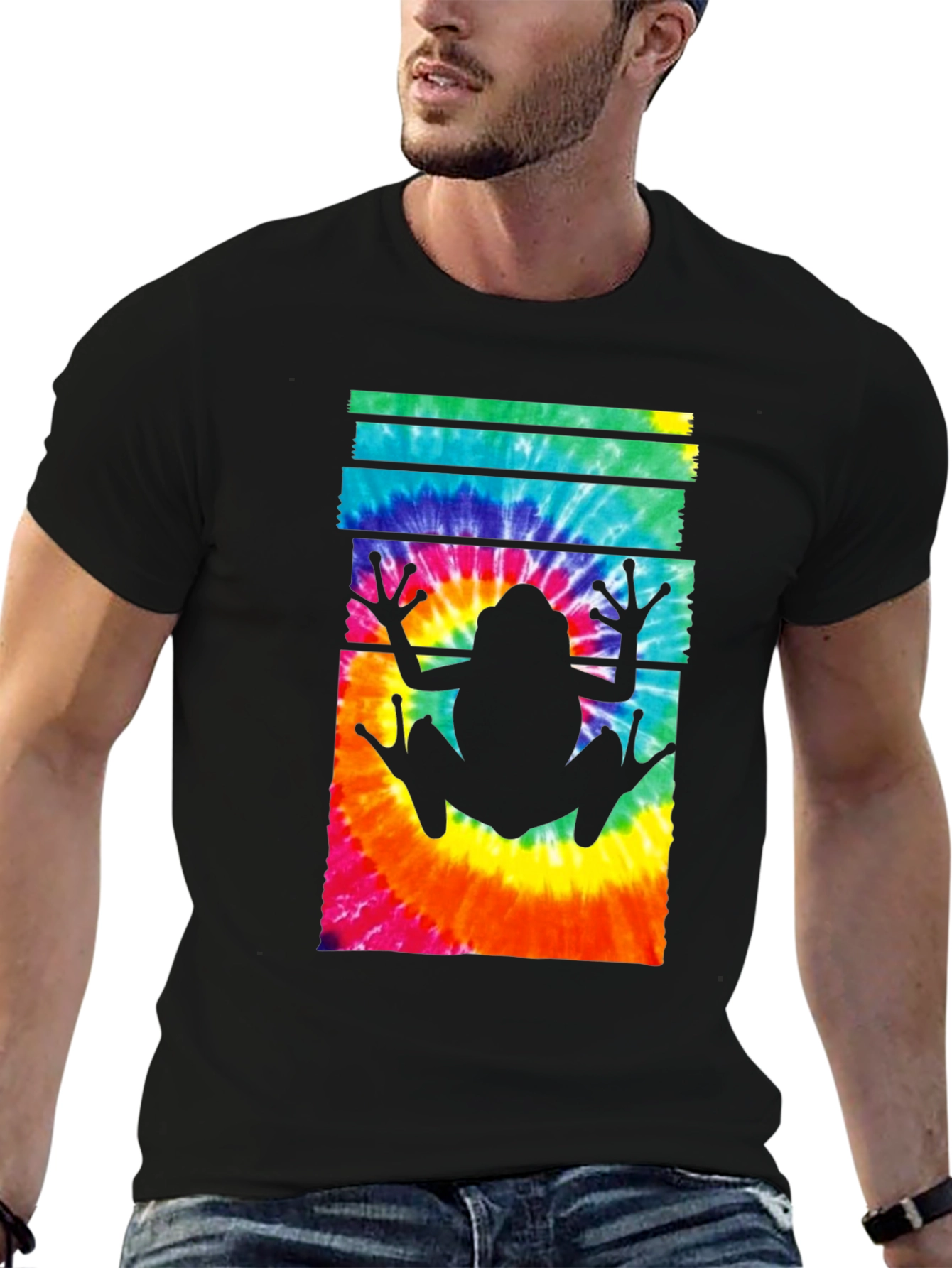 Tie Dye Frog Graphic Tee - Trendy Casual Style