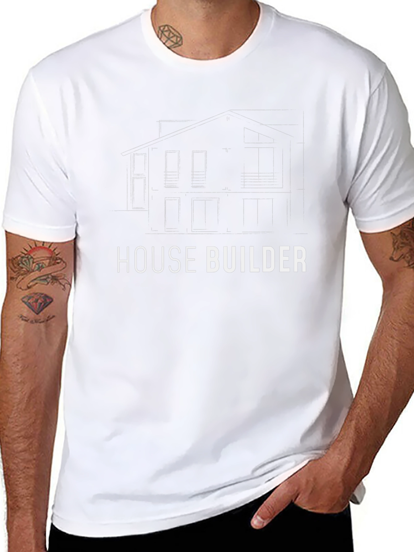House Builder Black Graphic T-Shirt