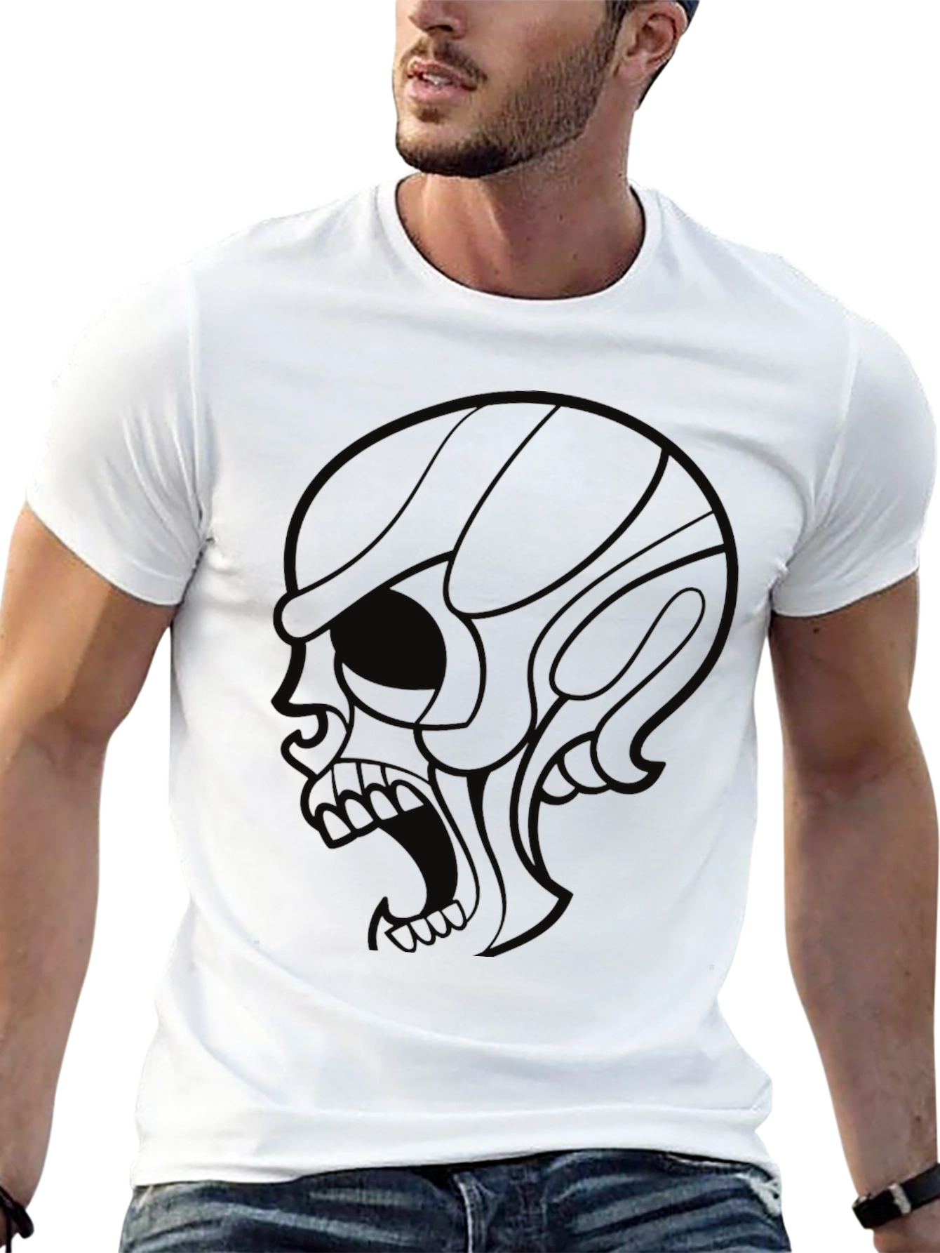 Skull Graphic Mens Black T-Shirt