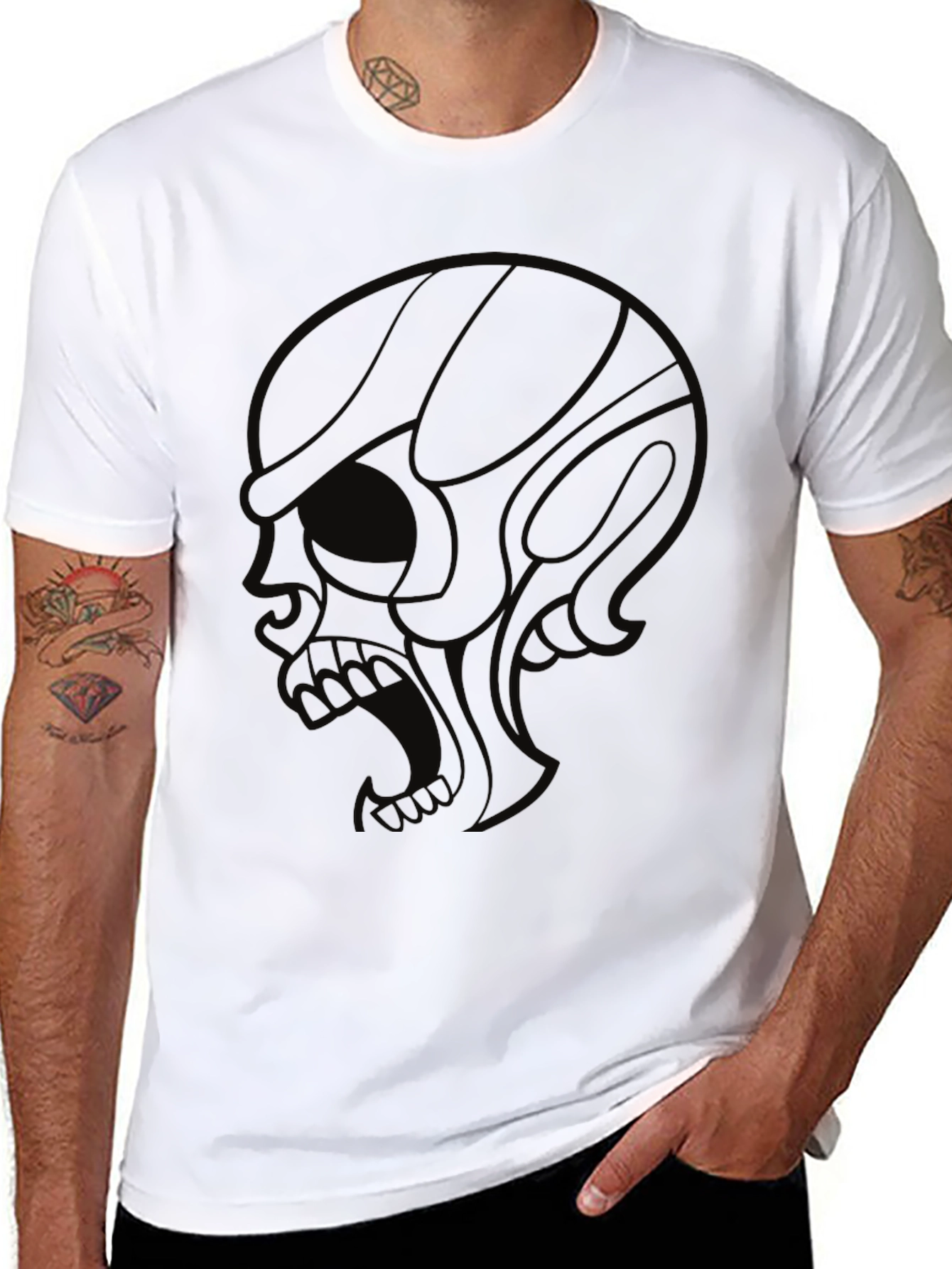 Skull Graphic Mens Black T-Shirt