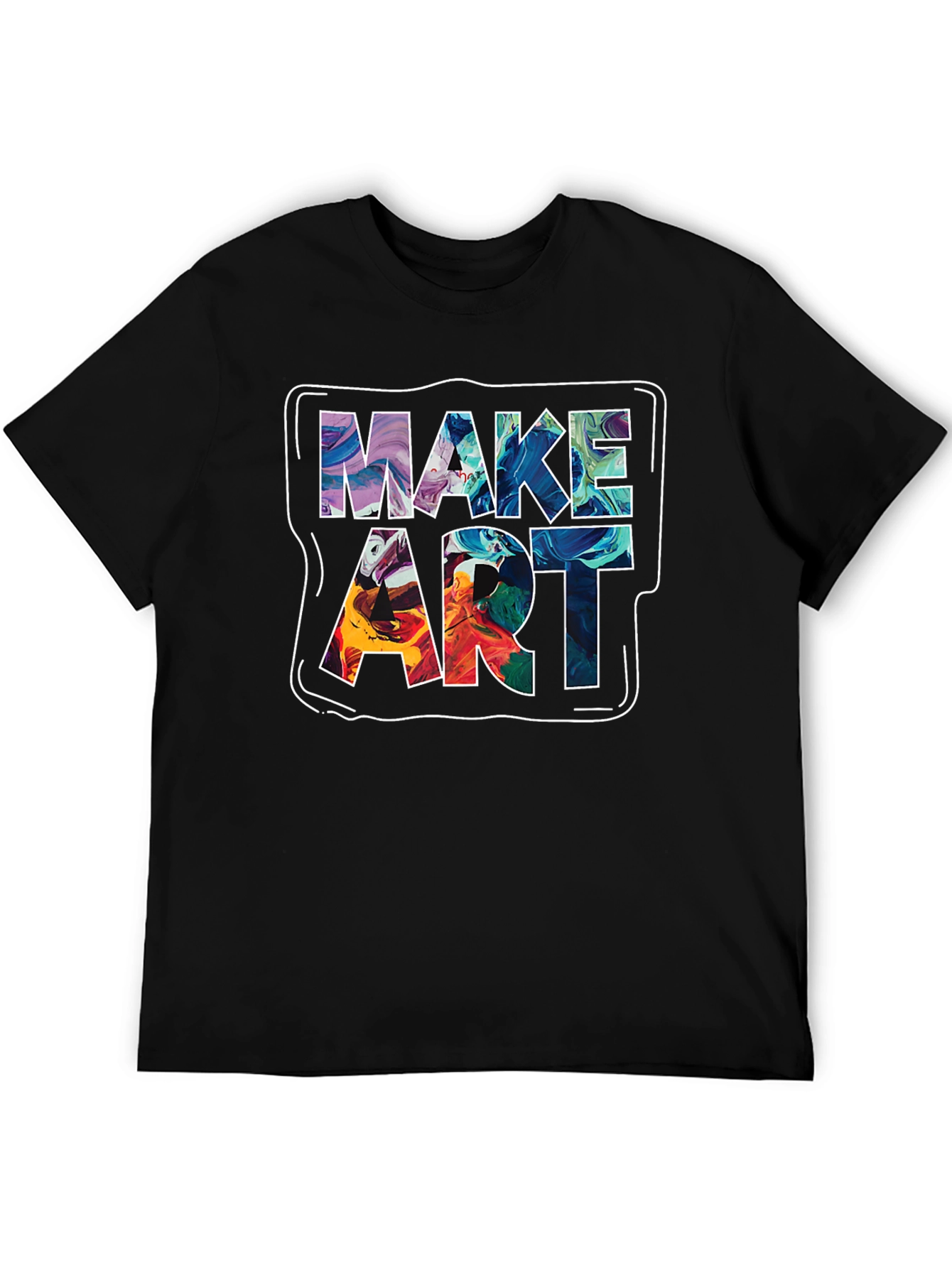 Make Art Graphic Tee - Unique Creative Design
