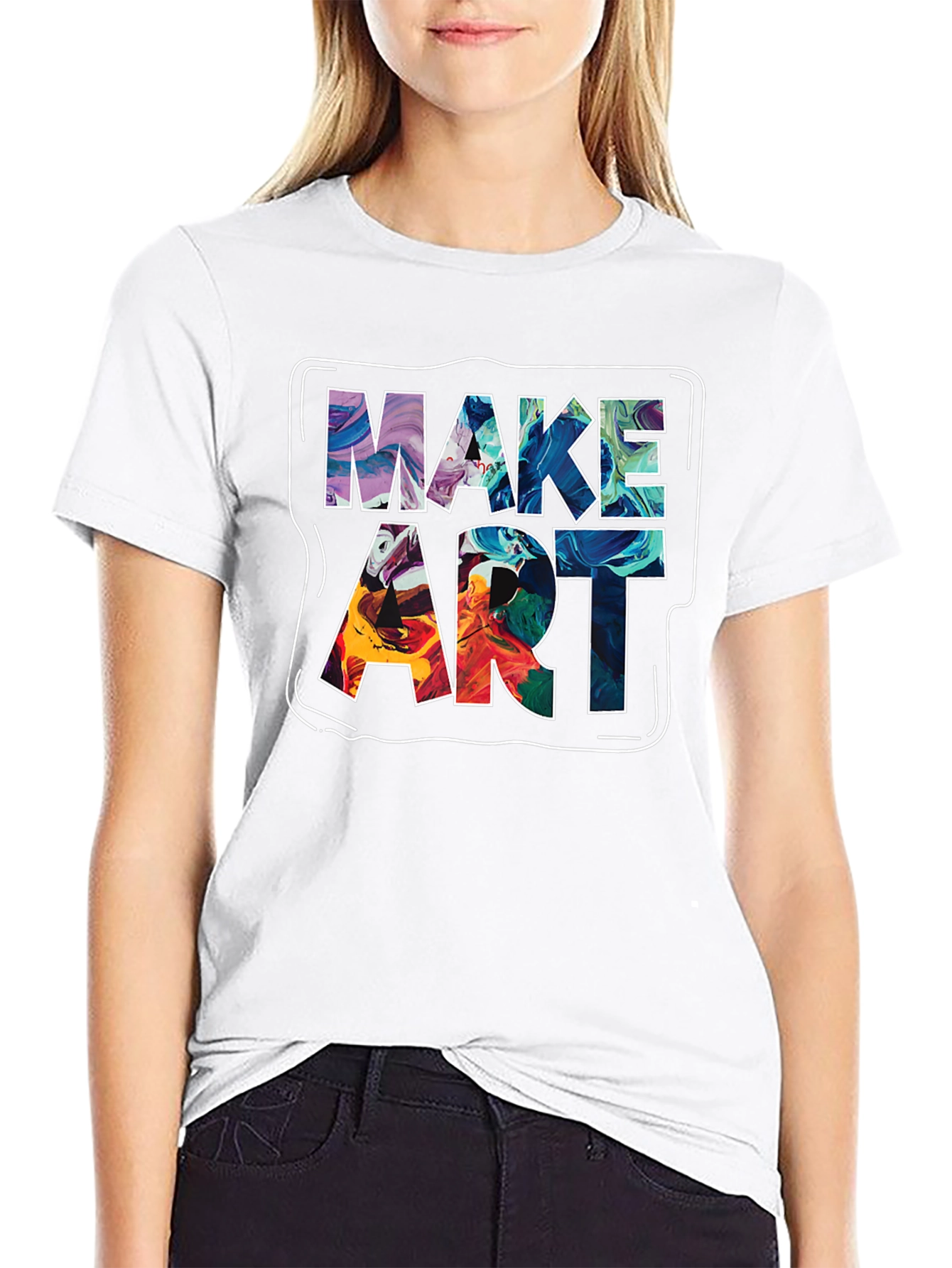 Make Art Graphic Tee - Unique Creative Design