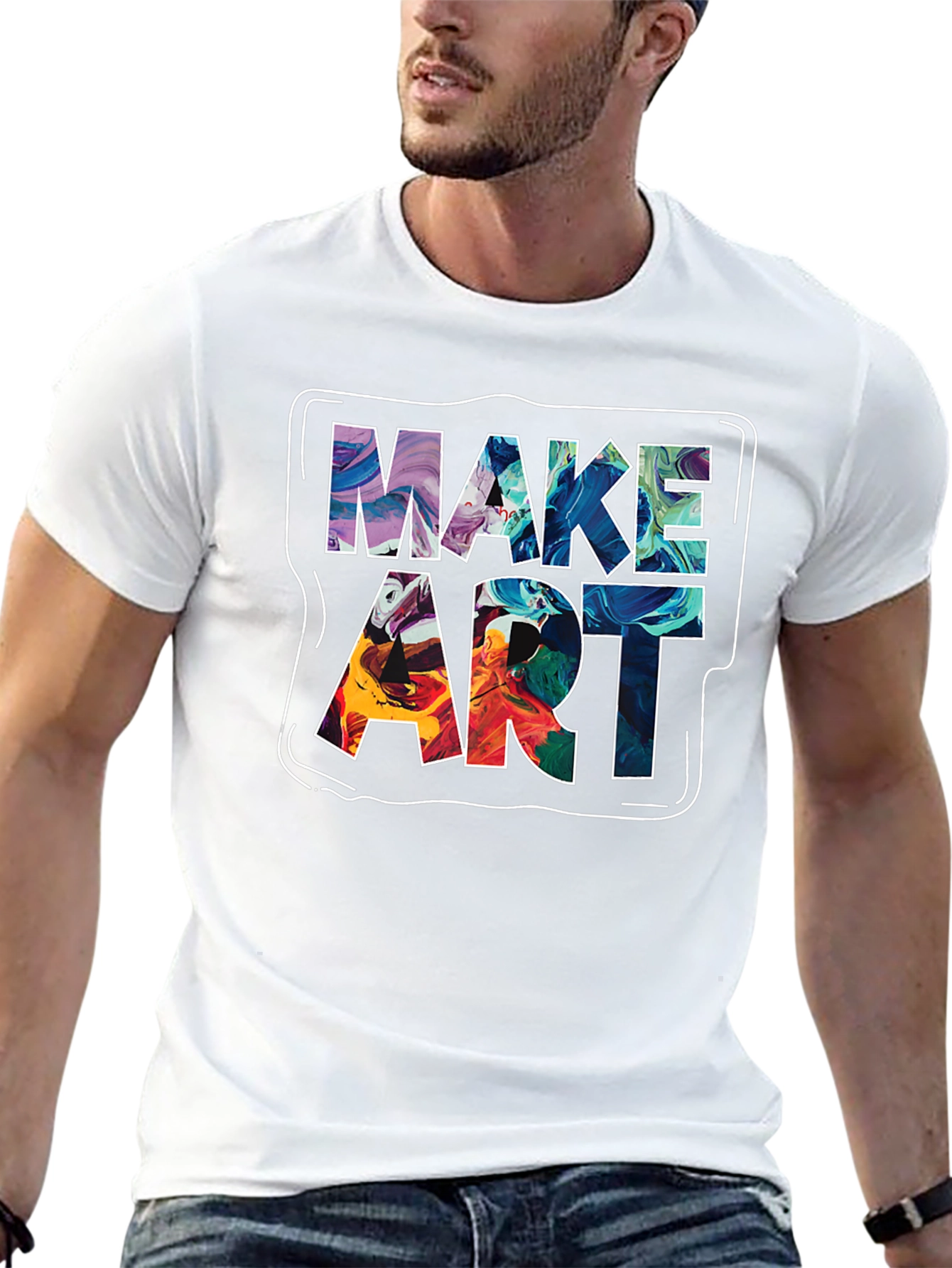 Make Art Graphic Tee - Unique Creative Design