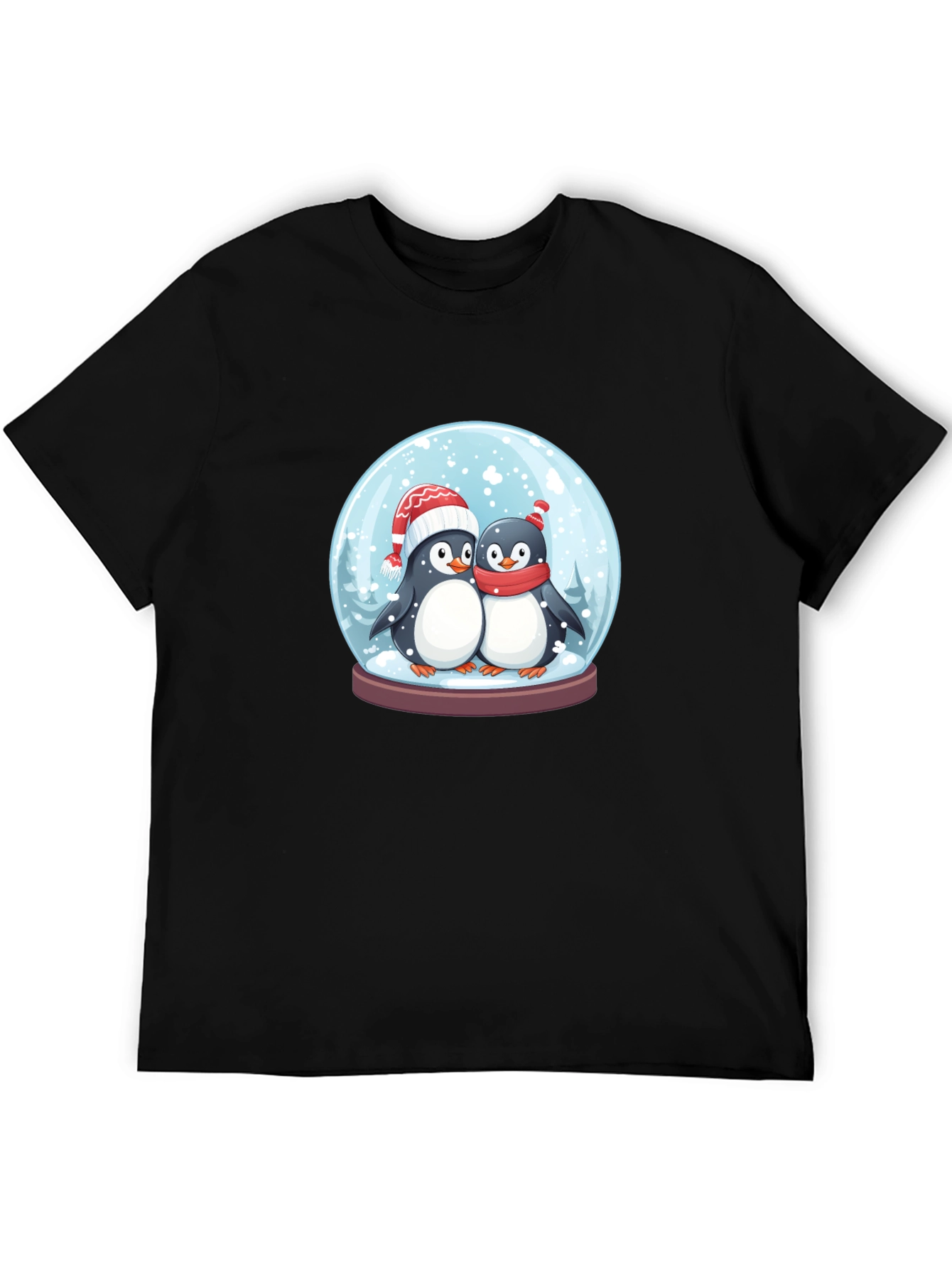 Cute Penguin Snow Globe Graphic Tee