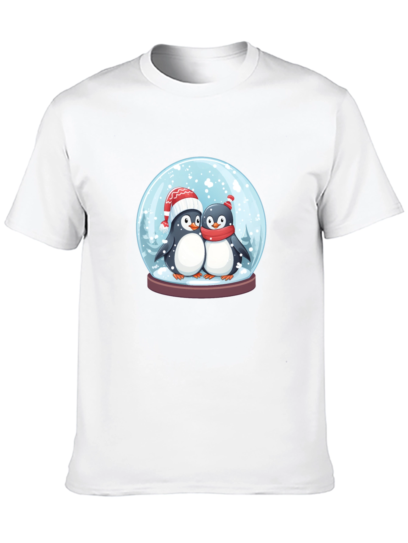 Cute Penguin Snow Globe Graphic Tee