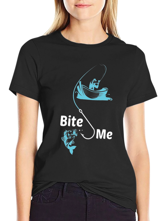 Bite Me Funny Fishing T-Shirt - Great for Anglers
