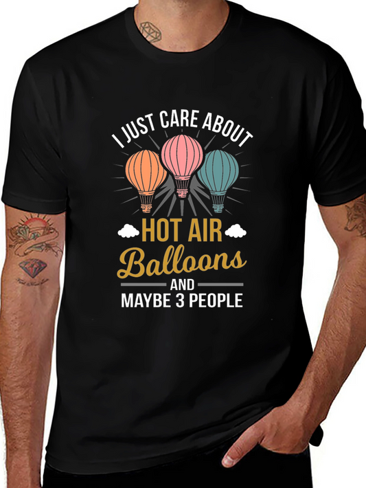 I Care About Hot Air Balloons Graphic Tee