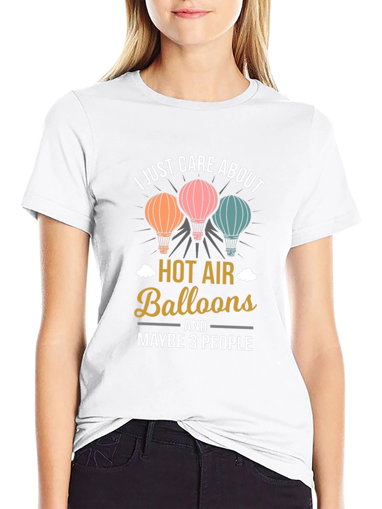 I Care About Hot Air Balloons Graphic Tee