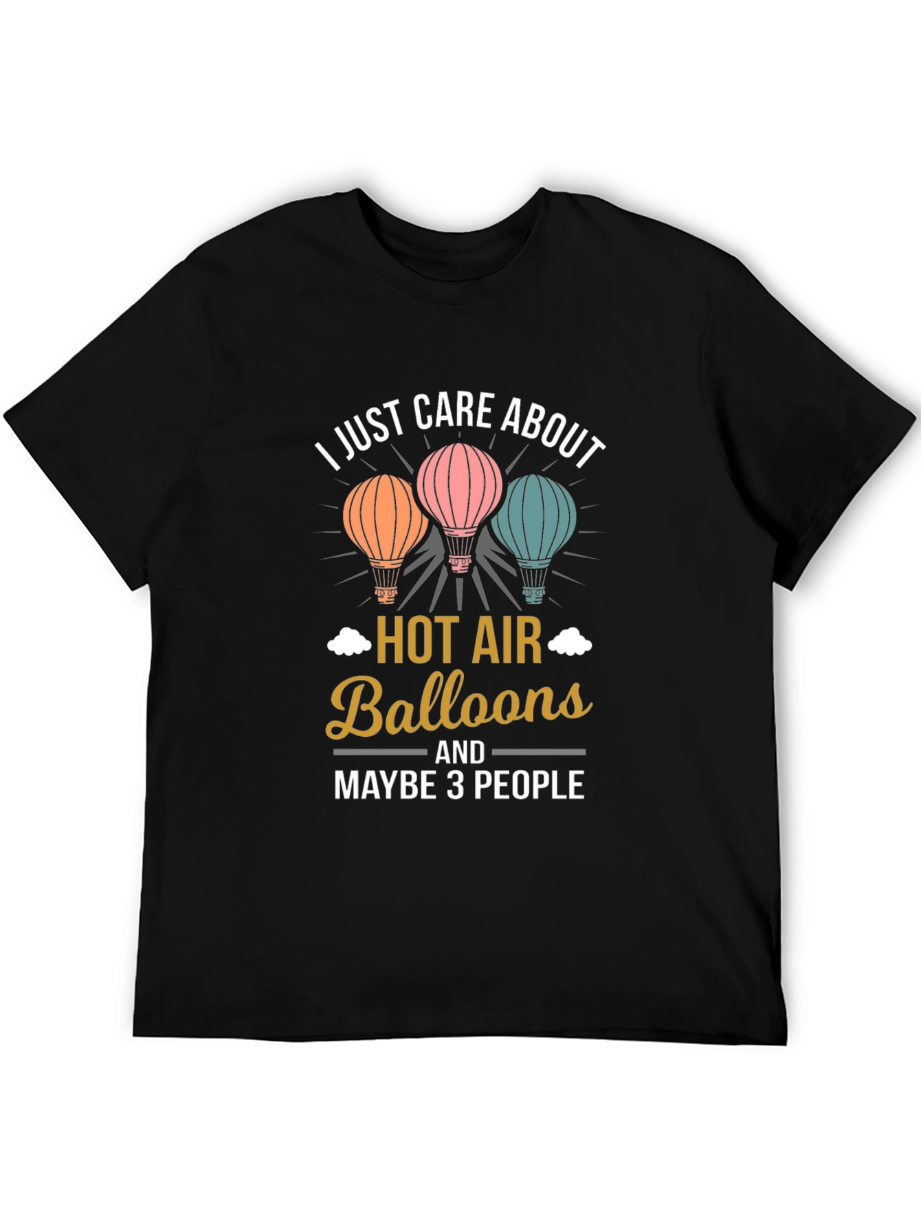 I Care About Hot Air Balloons Graphic Tee