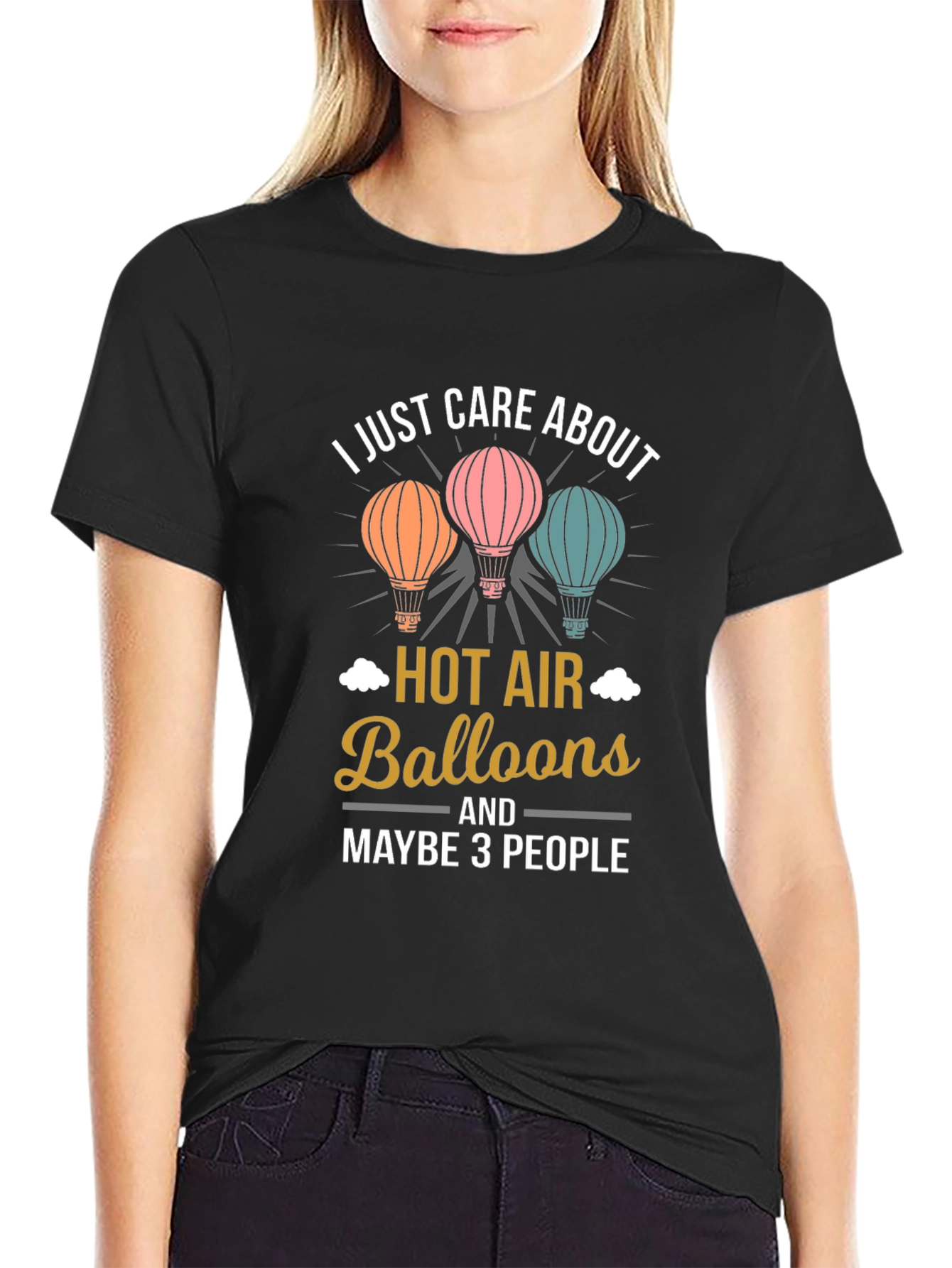 I Care About Hot Air Balloons Graphic Tee