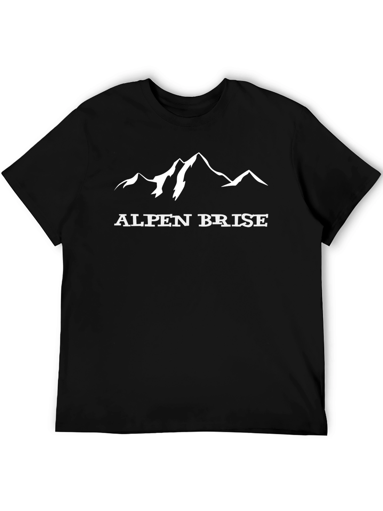 Alpen Brise Mountain Graphic T-Shirt - Black