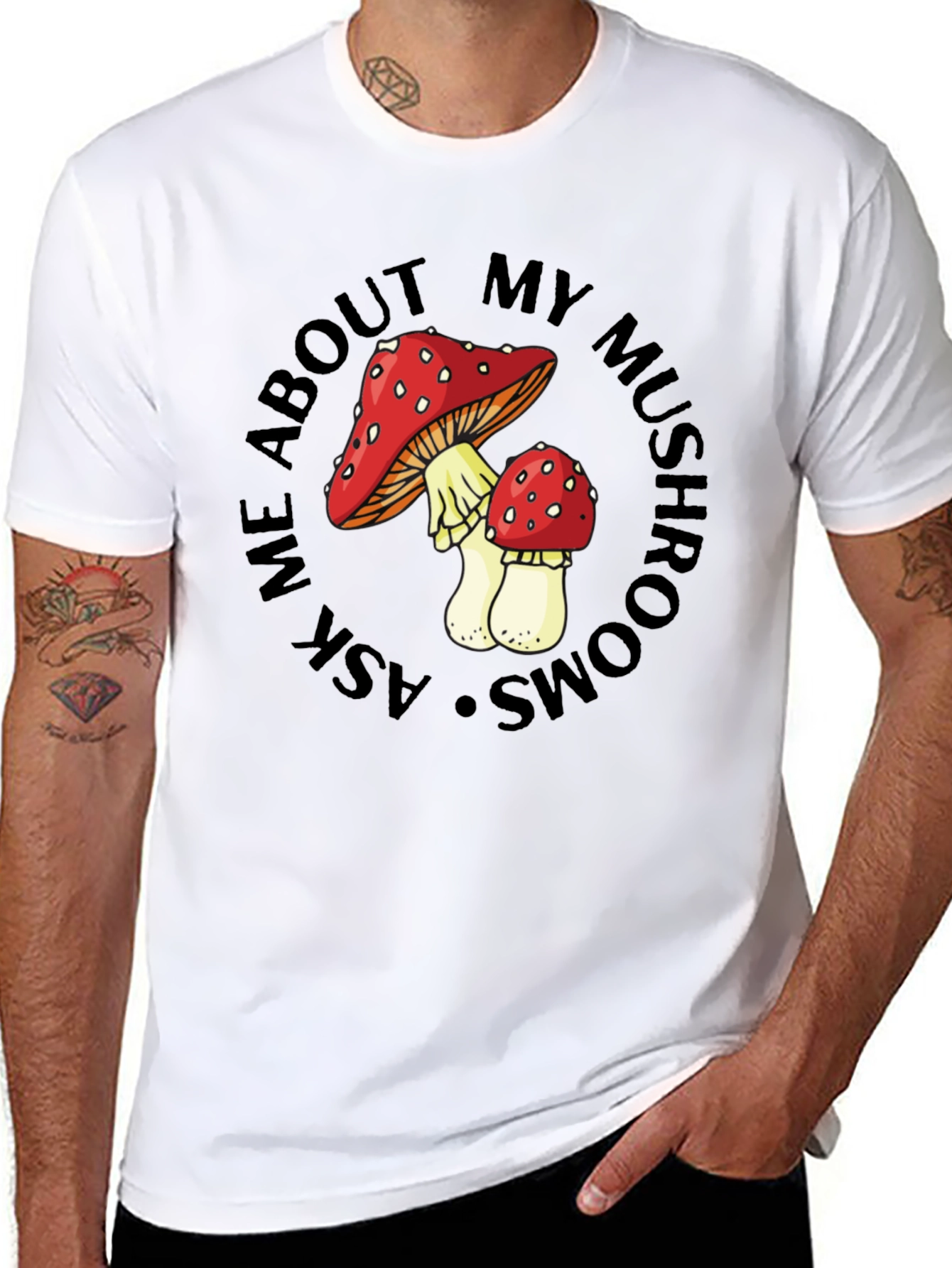 Mushroom Lover T-Shirt - Ask Me About My Mushrooms