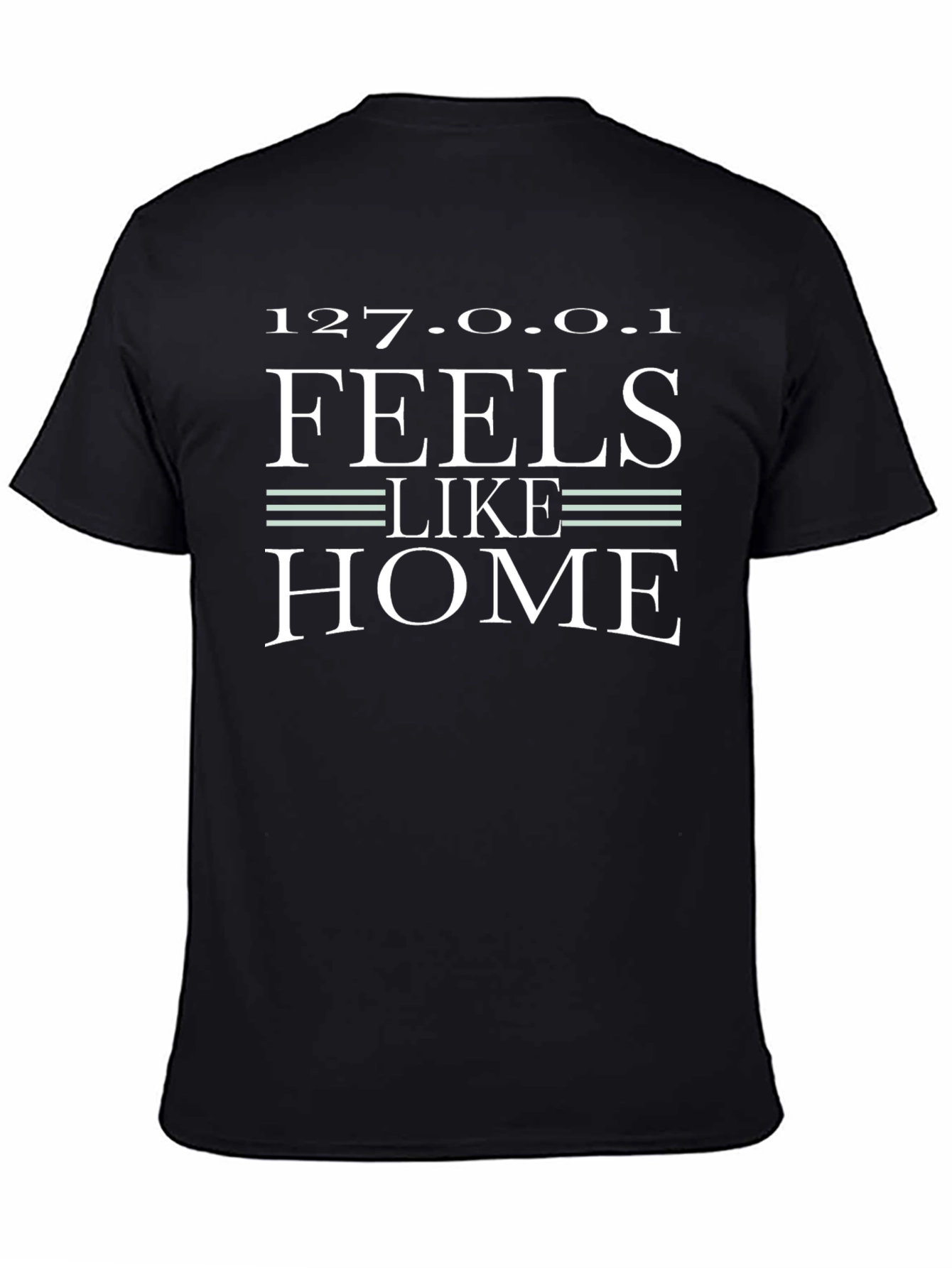 127.0.0.1 Feels Like Home Black T-Shirt