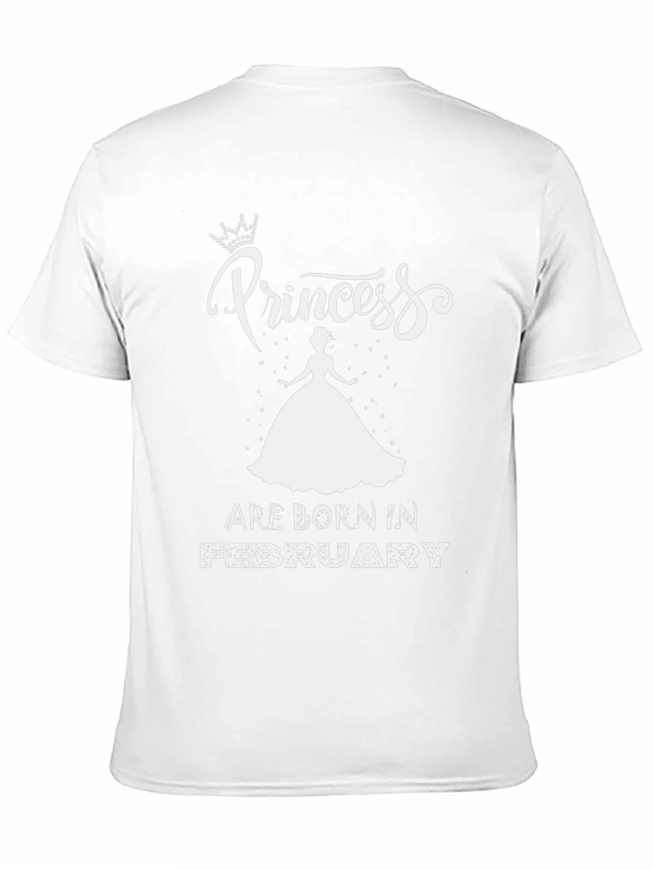 Princess Born in February Black T-Shirt