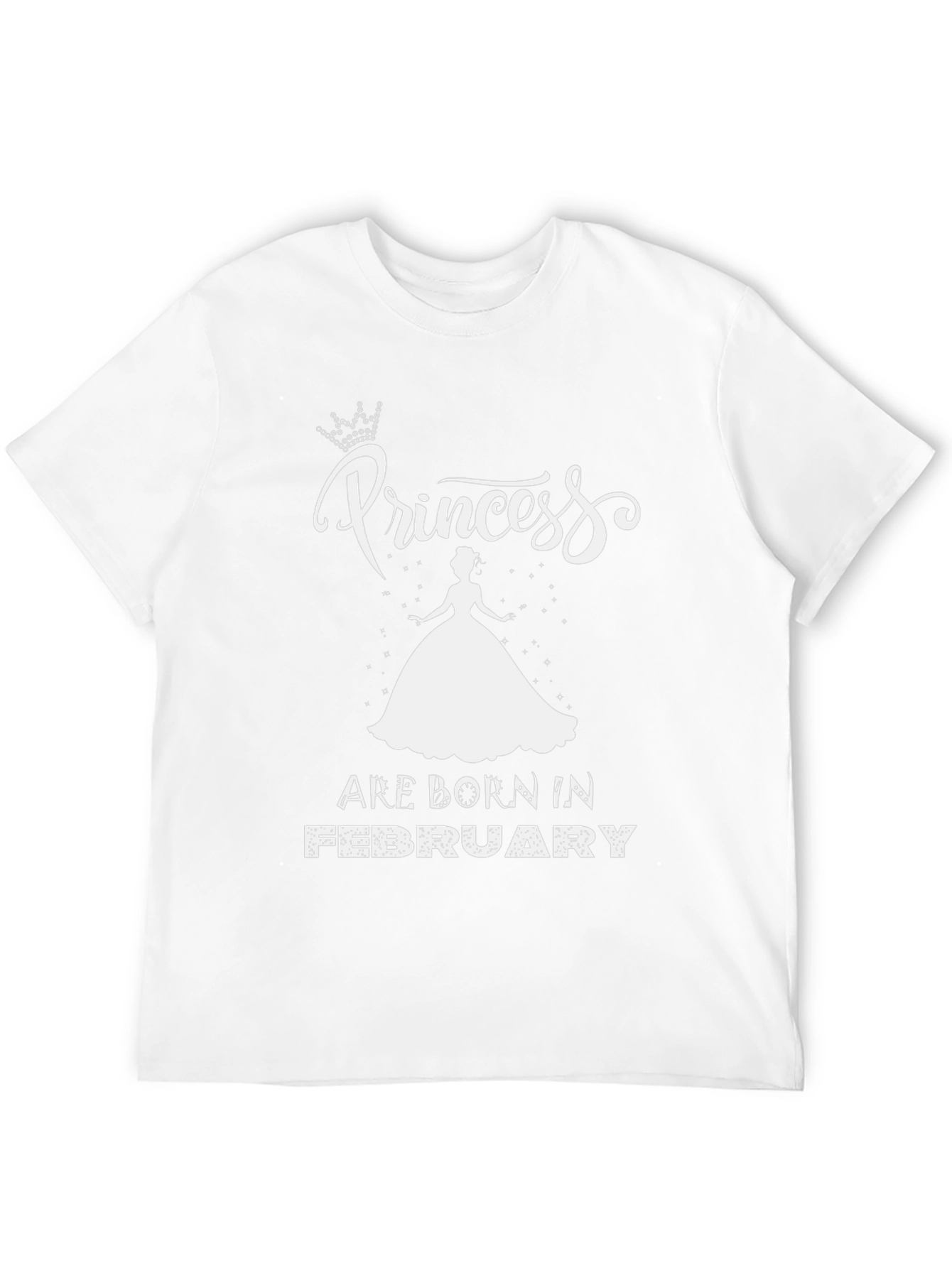Princess Born in February Black T-Shirt