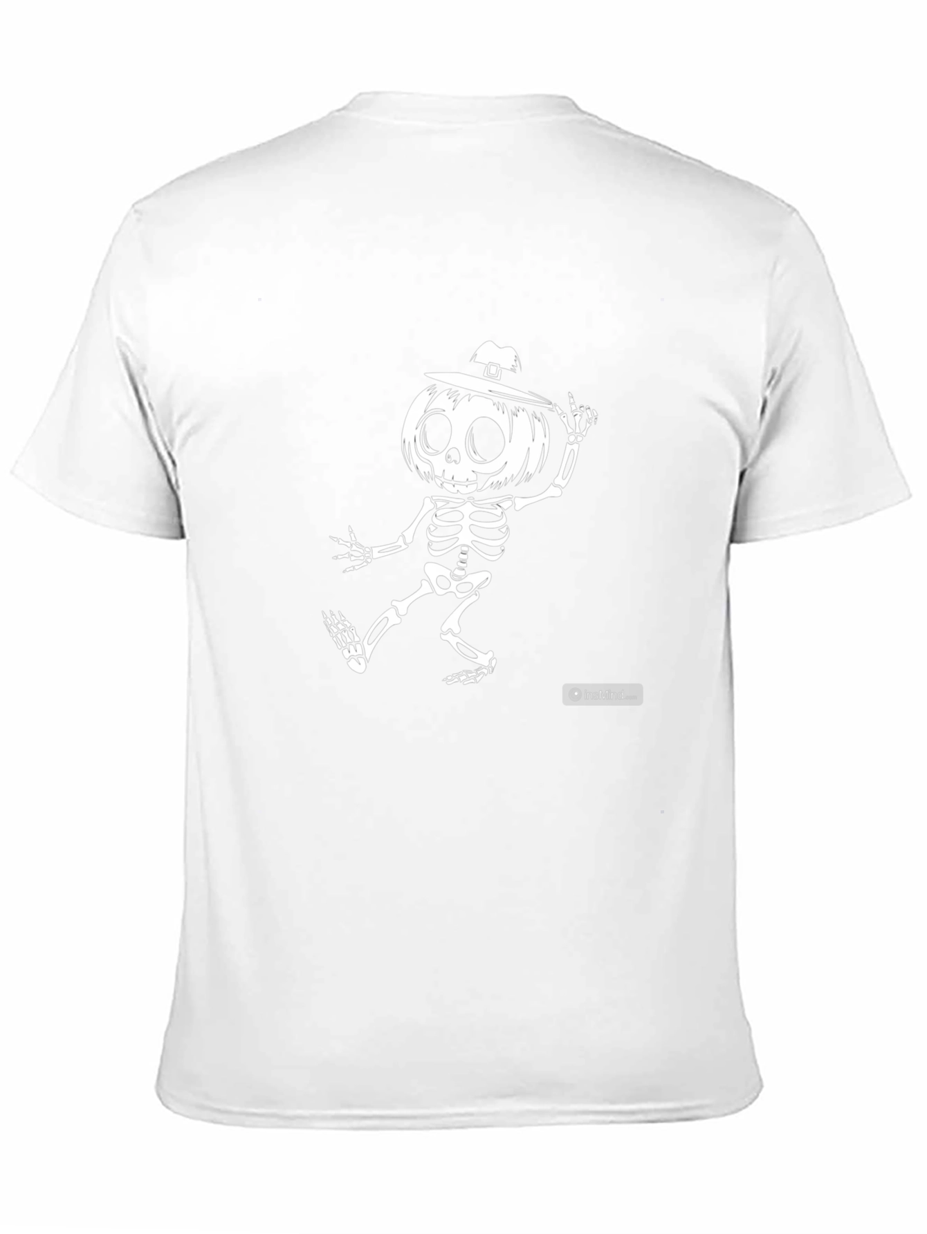 Skeleton Pumpkin Head Graphic Tee