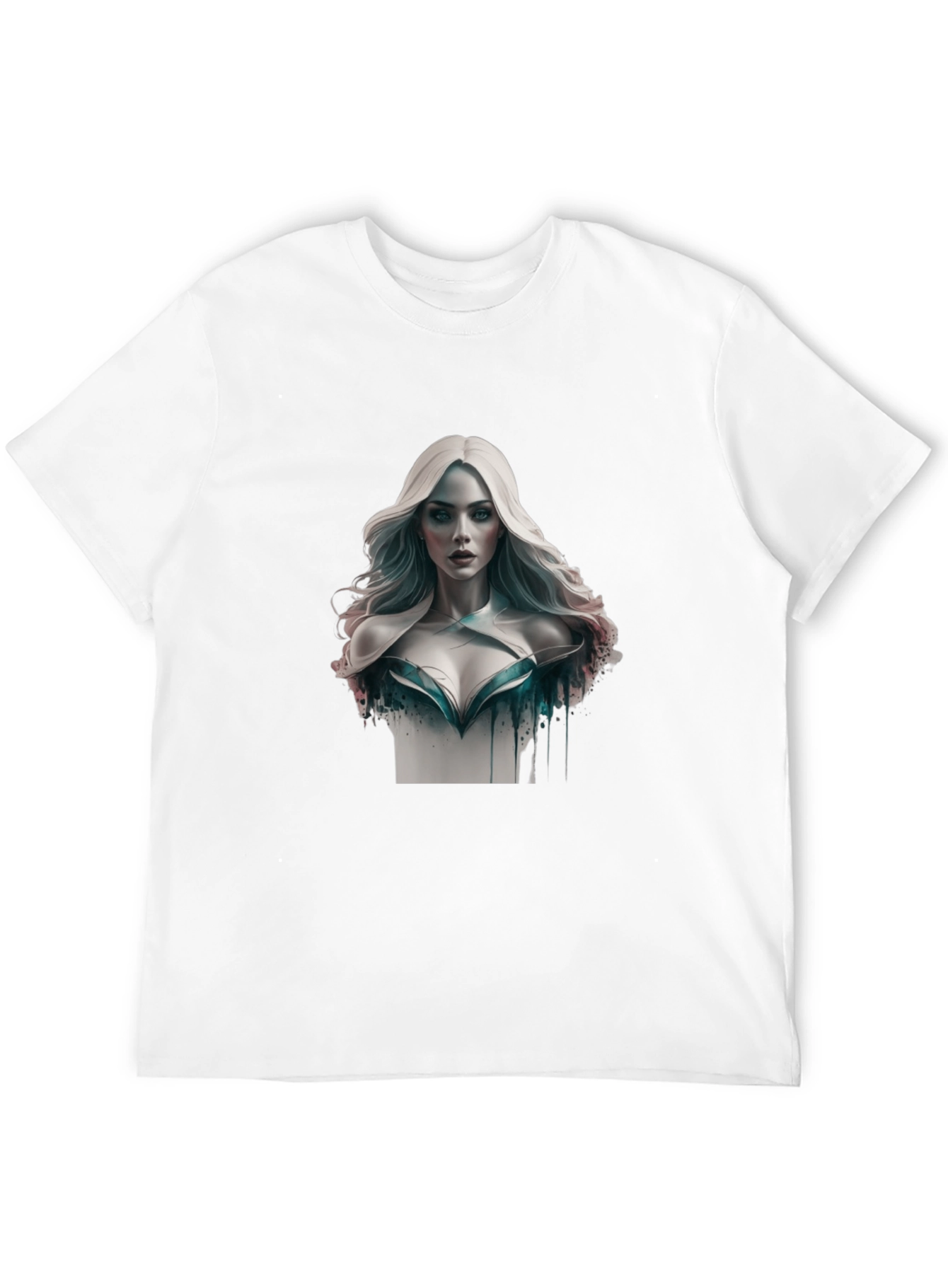 Artistic Woman Graphic Tee - Stylish Black T-Shirt