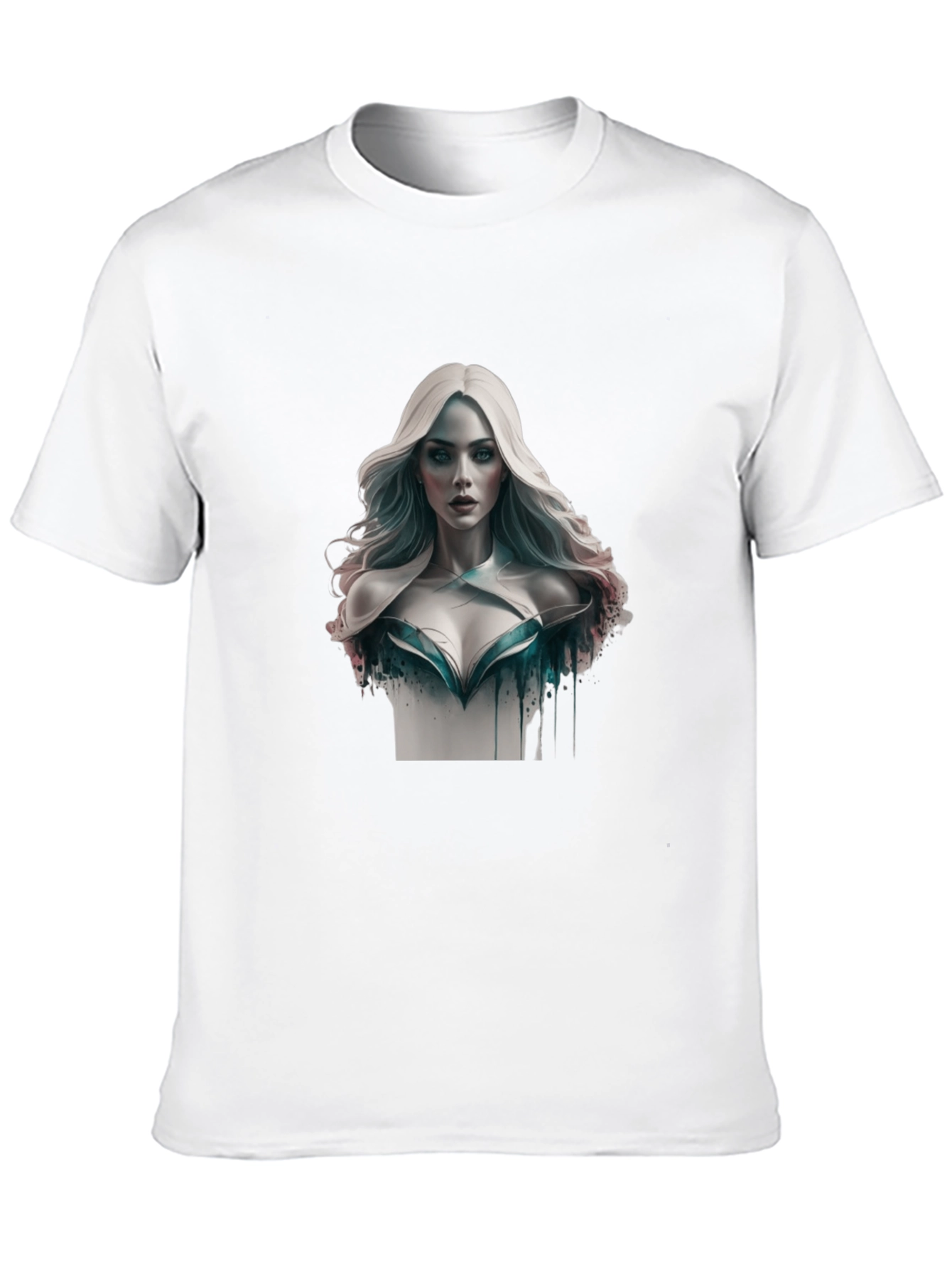 Artistic Woman Graphic Tee - Stylish Black T-Shirt