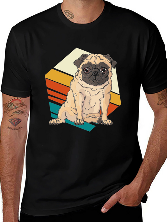 Retro Pug T-Shirt - Vintage Dog Lover Tee