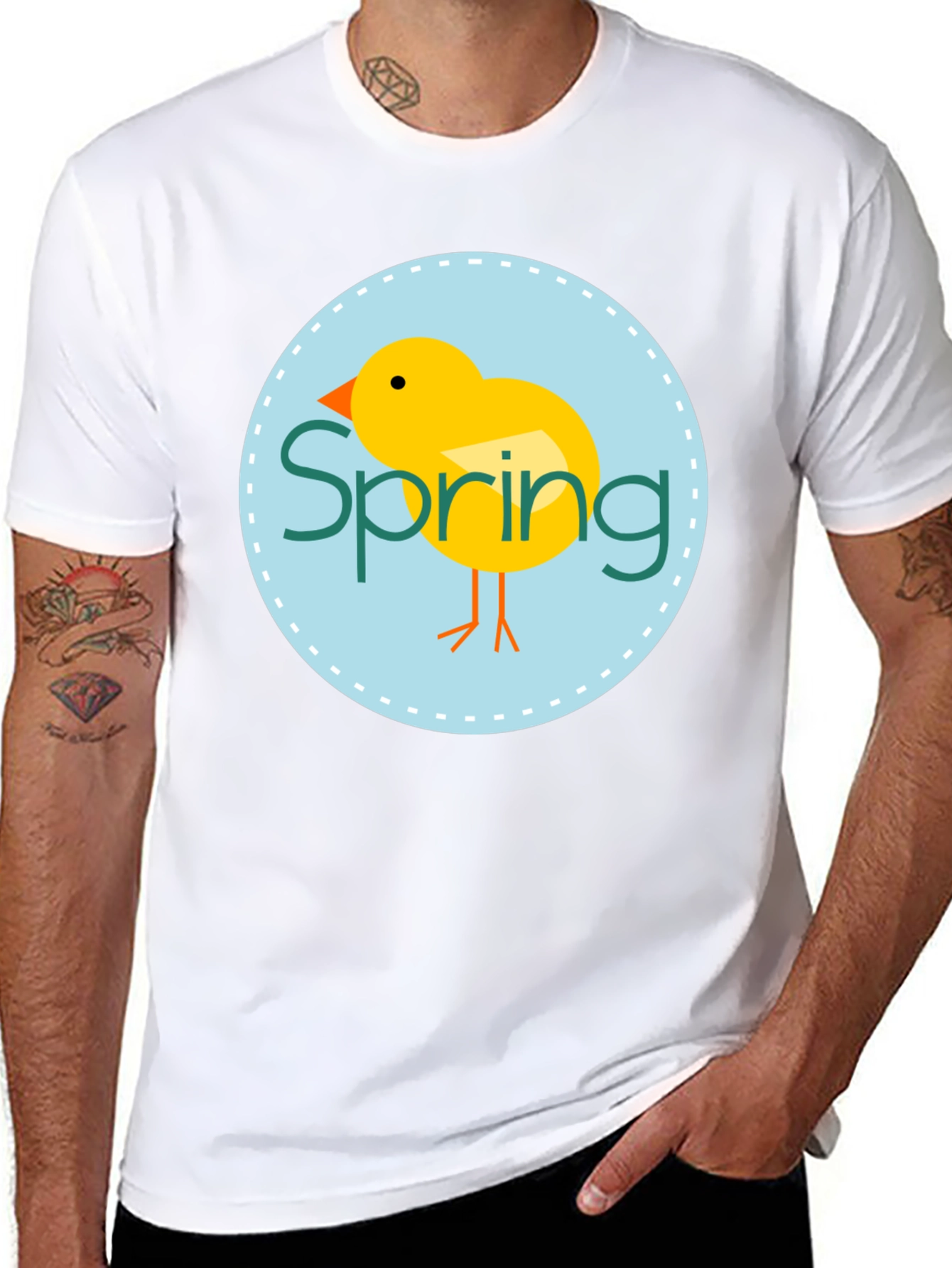 Spring Chick Graphic Tee - Unisex Black T-Shirt