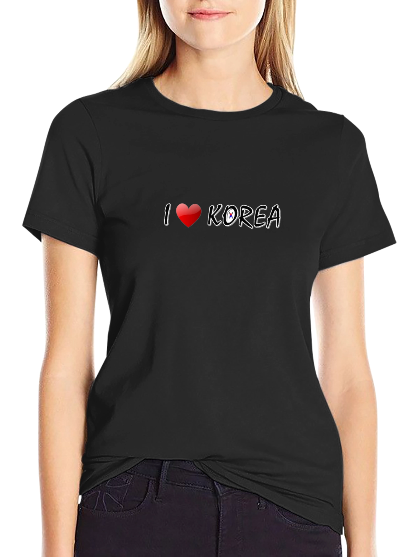 I Love Korea T-Shirt - Black Graphic Tee