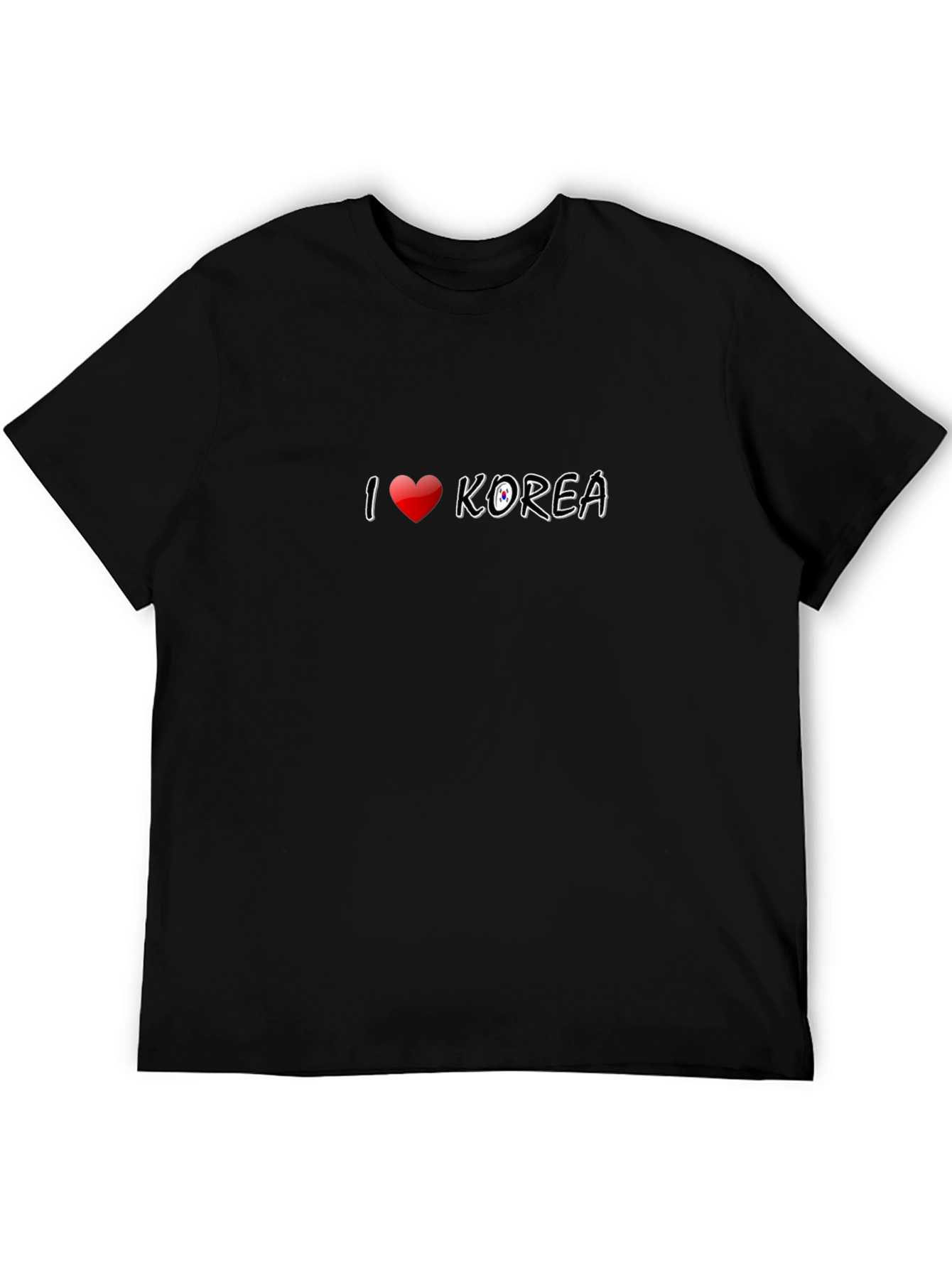 I Love Korea T-Shirt - Black Graphic Tee