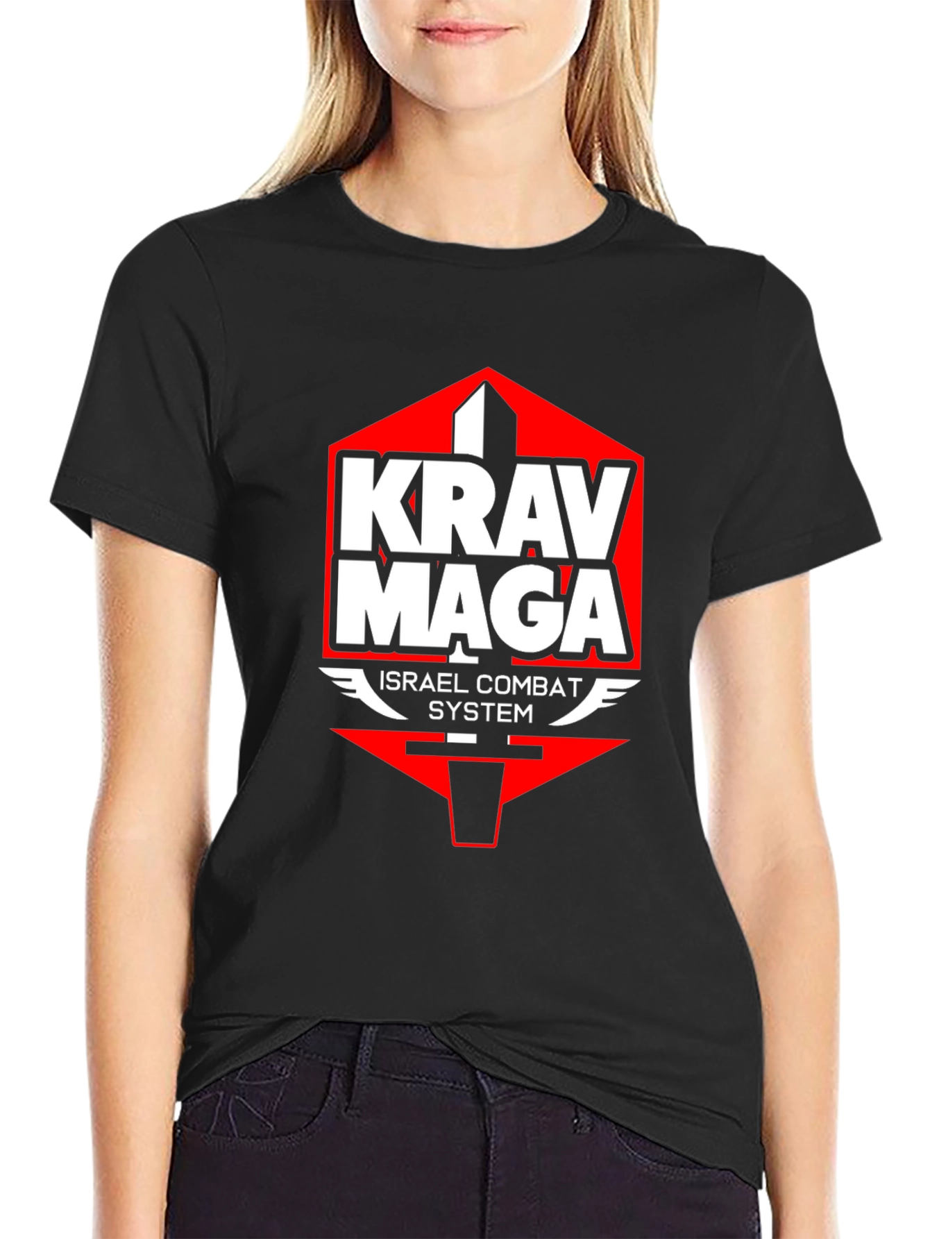 Krav Maga Israel Combat System Black T-Shirt