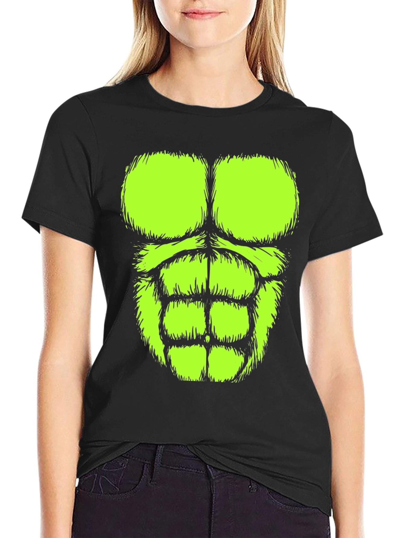Hulk Abs T-Shirt: Funny Muscle Costume Tee