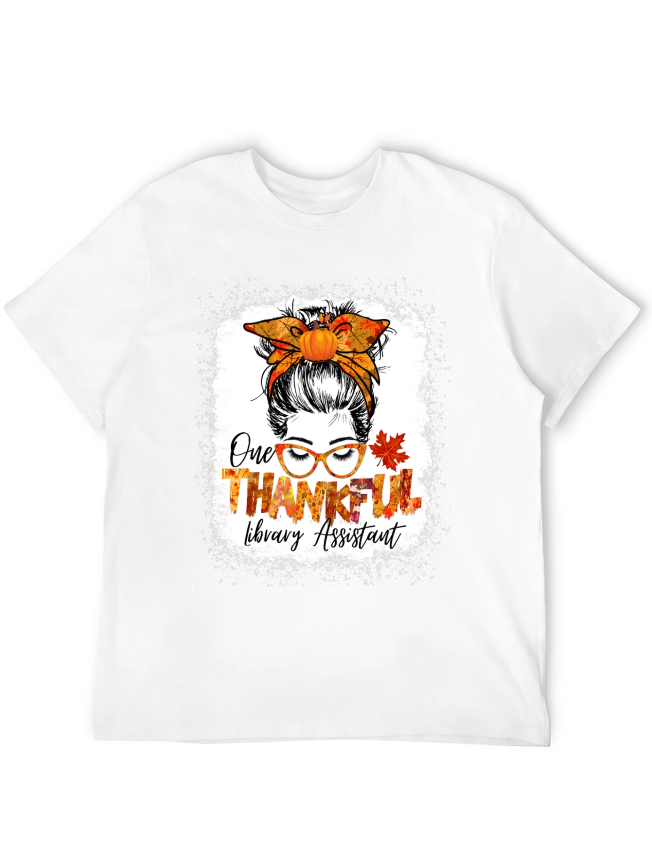 Thankful Library Assistant Thanksgiving T-Shirt