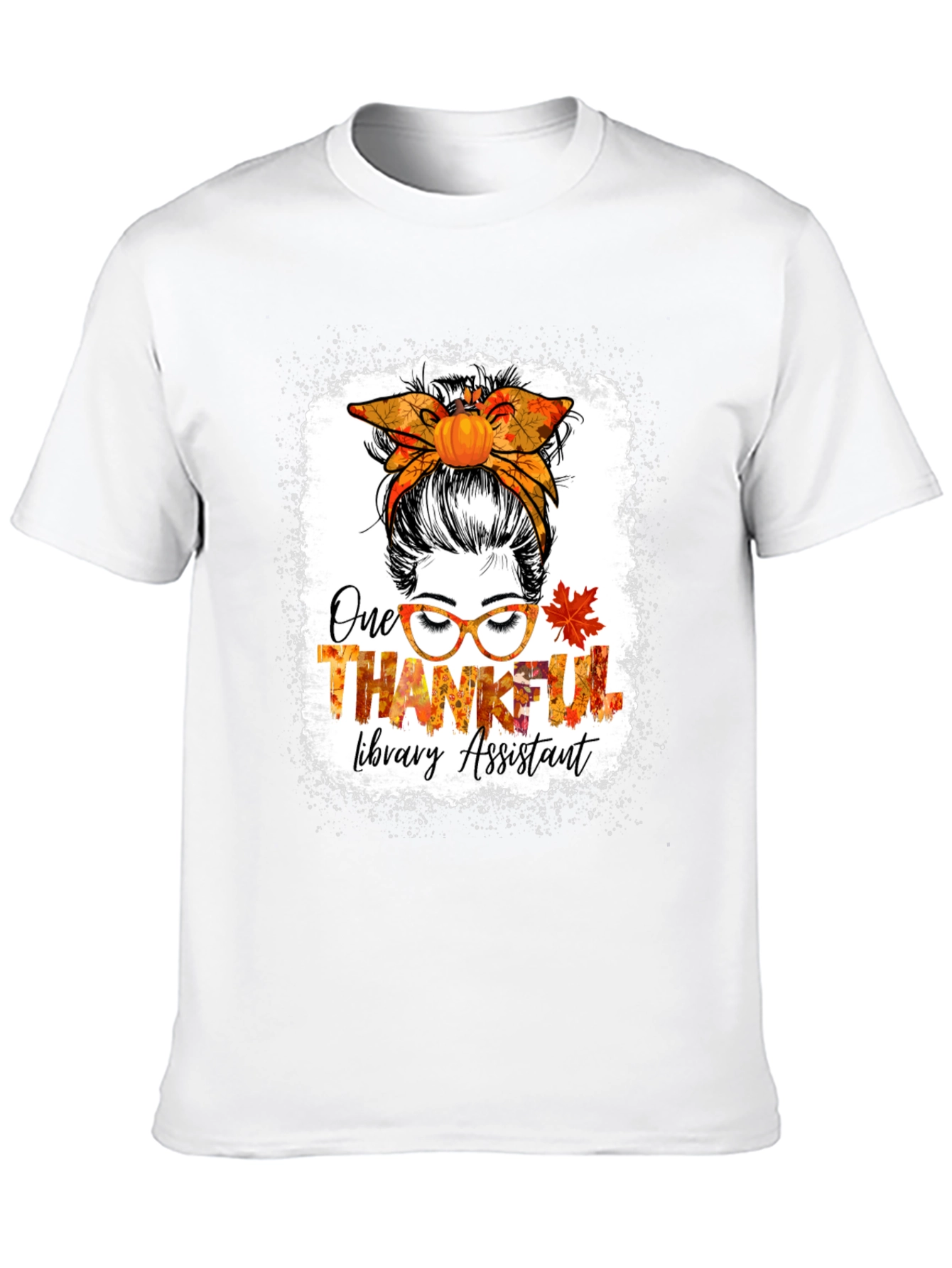 Thankful Library Assistant Thanksgiving T-Shirt