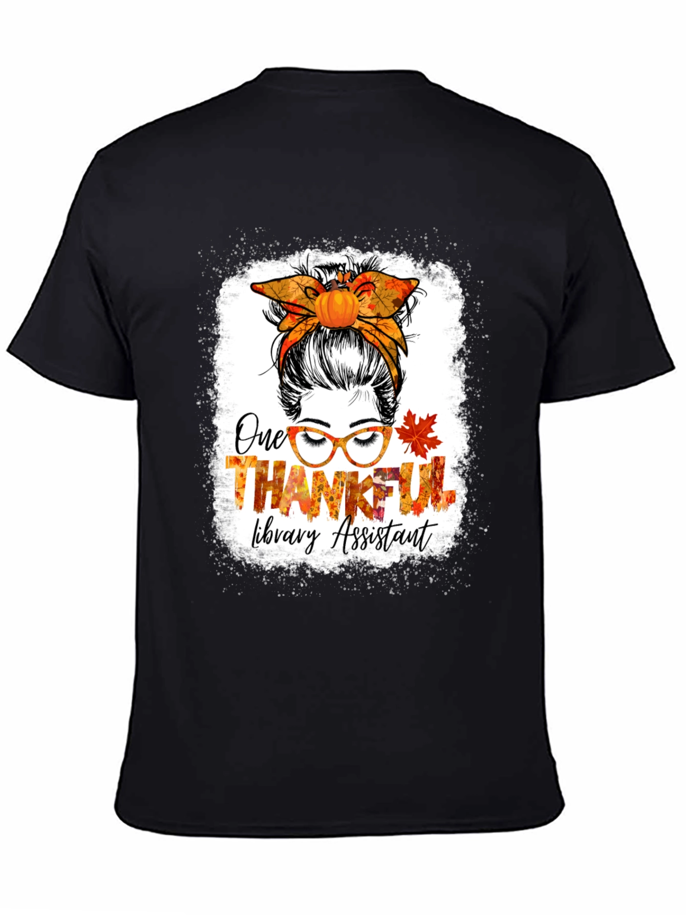 Thankful Library Assistant Thanksgiving T-Shirt
