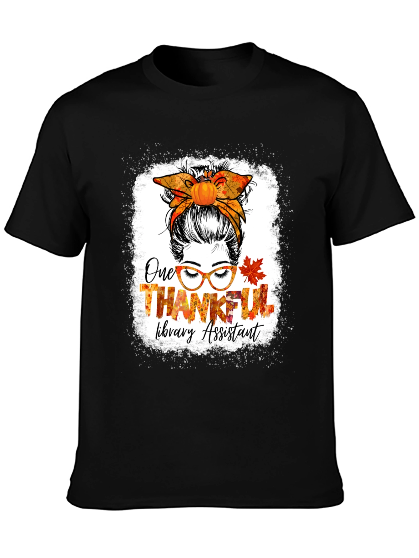 Thankful Library Assistant Thanksgiving T-Shirt