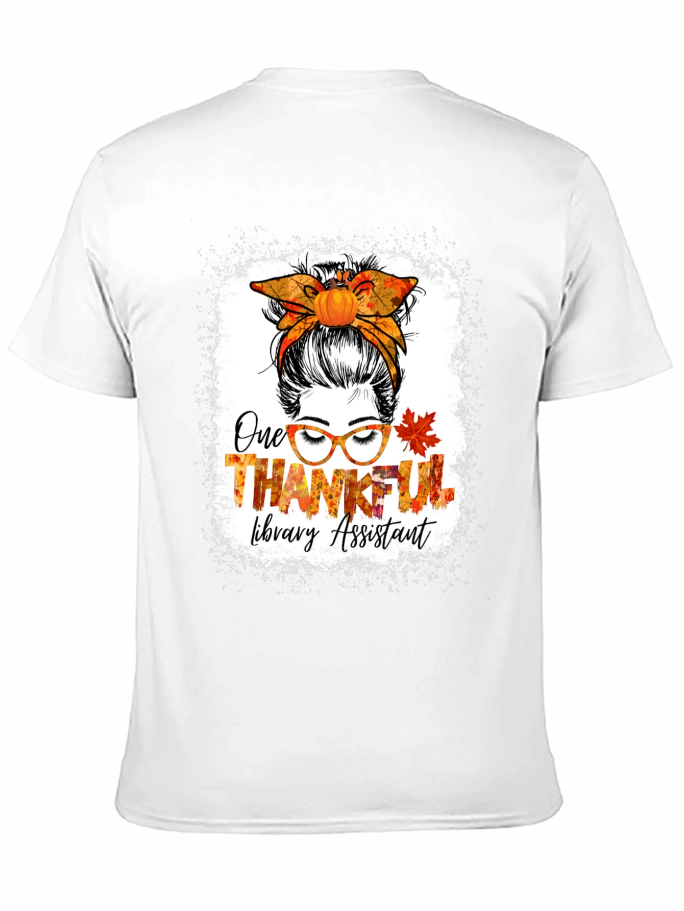 Thankful Library Assistant Thanksgiving T-Shirt