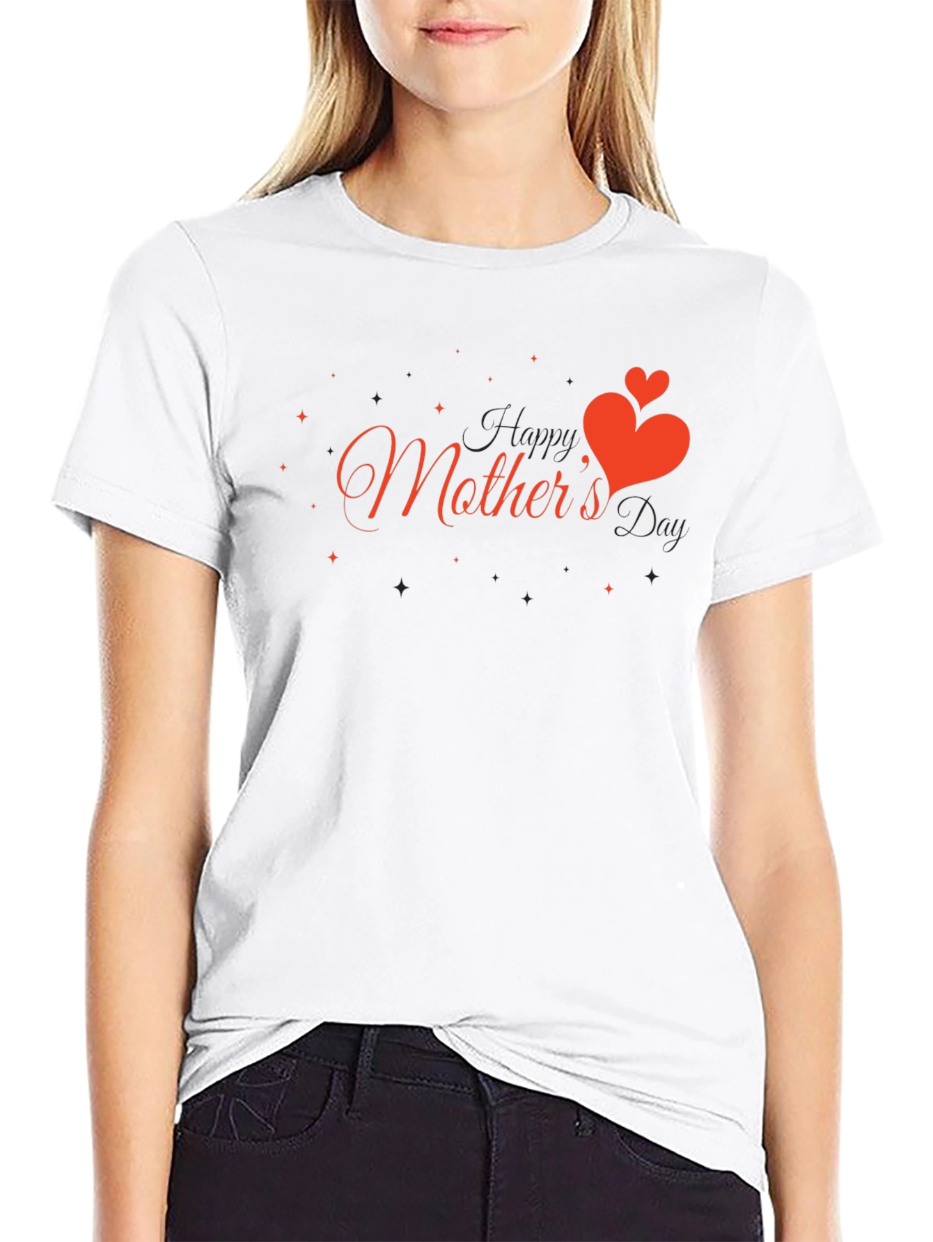 Happy Mothers Day T-Shirt - Heart Design