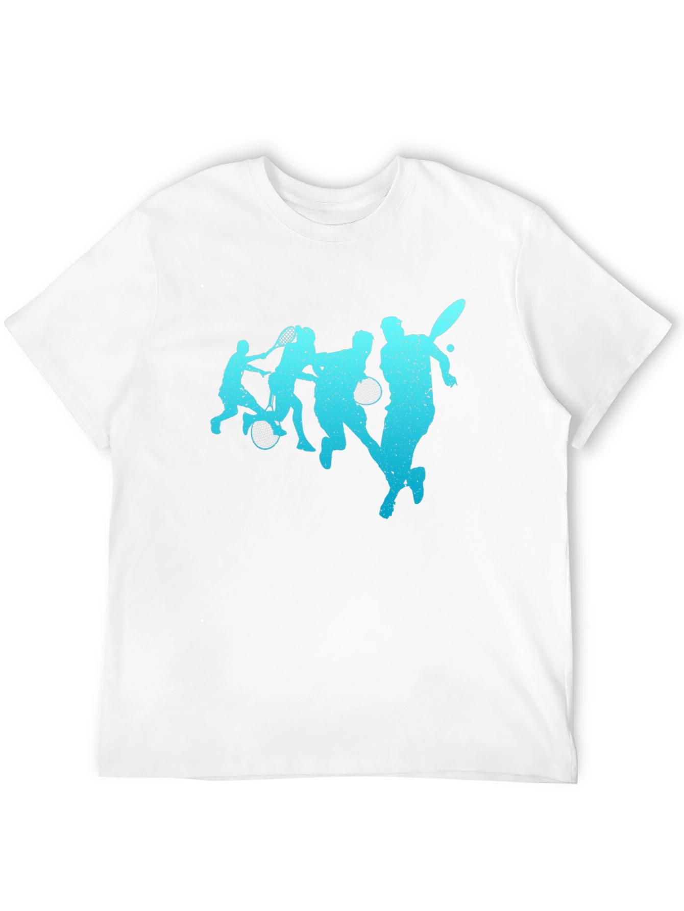Mens Black Tennis Player Graphic T-Shirt