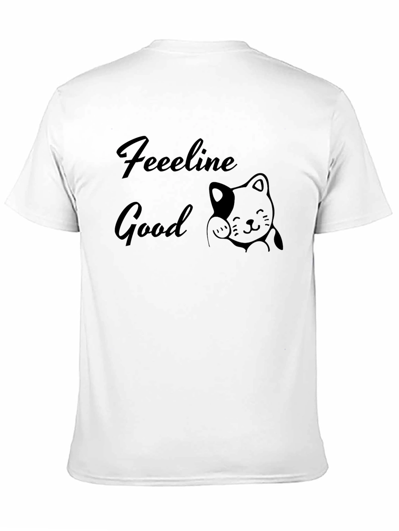Feeline Good Black T-Shirt - Cat Lover Tee