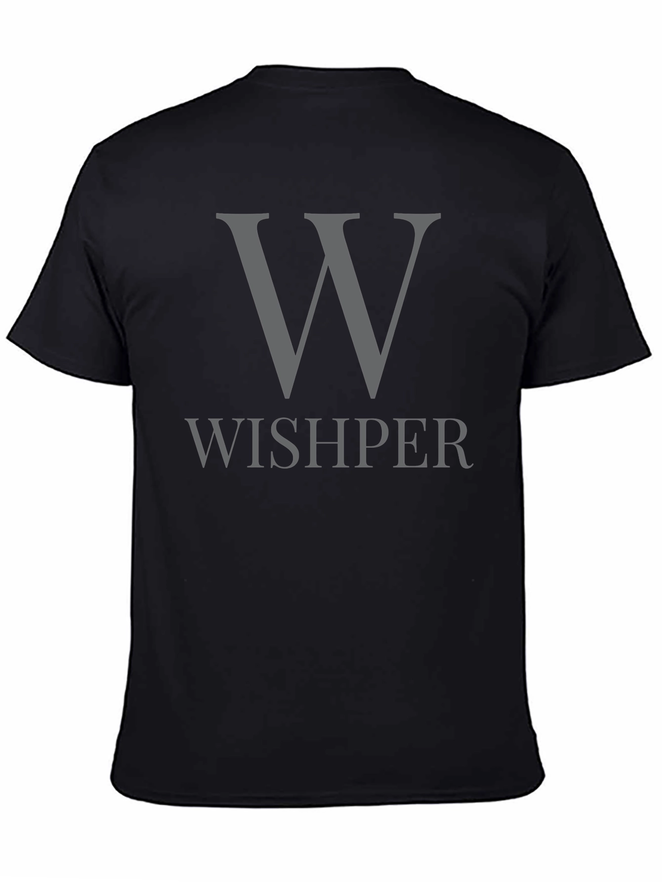 Wishper Graphic Tee - Stylish Black Cotton T-Shirt