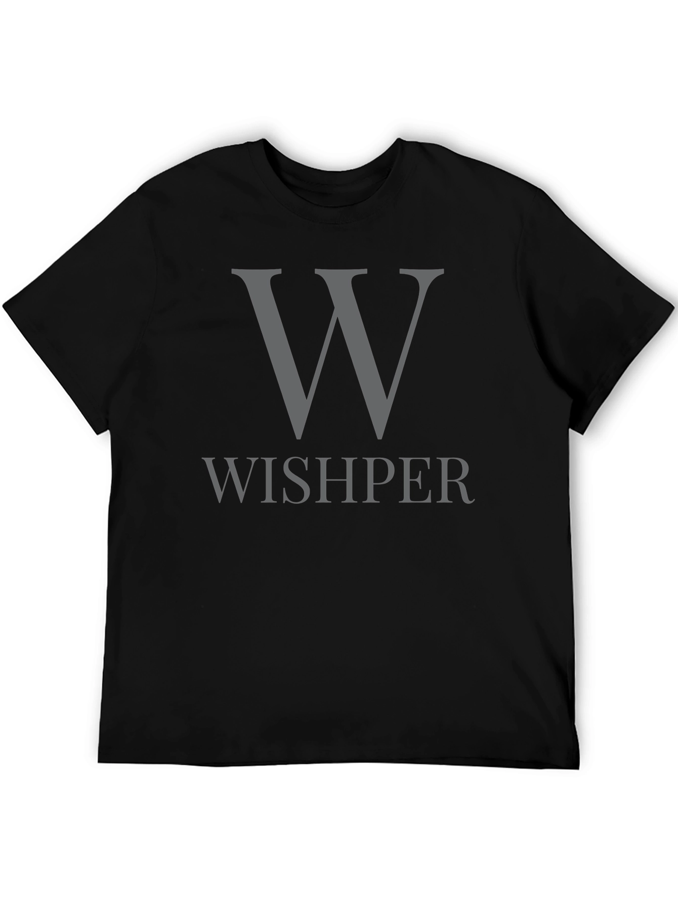 Wishper Graphic Tee - Stylish Black Cotton T-Shirt