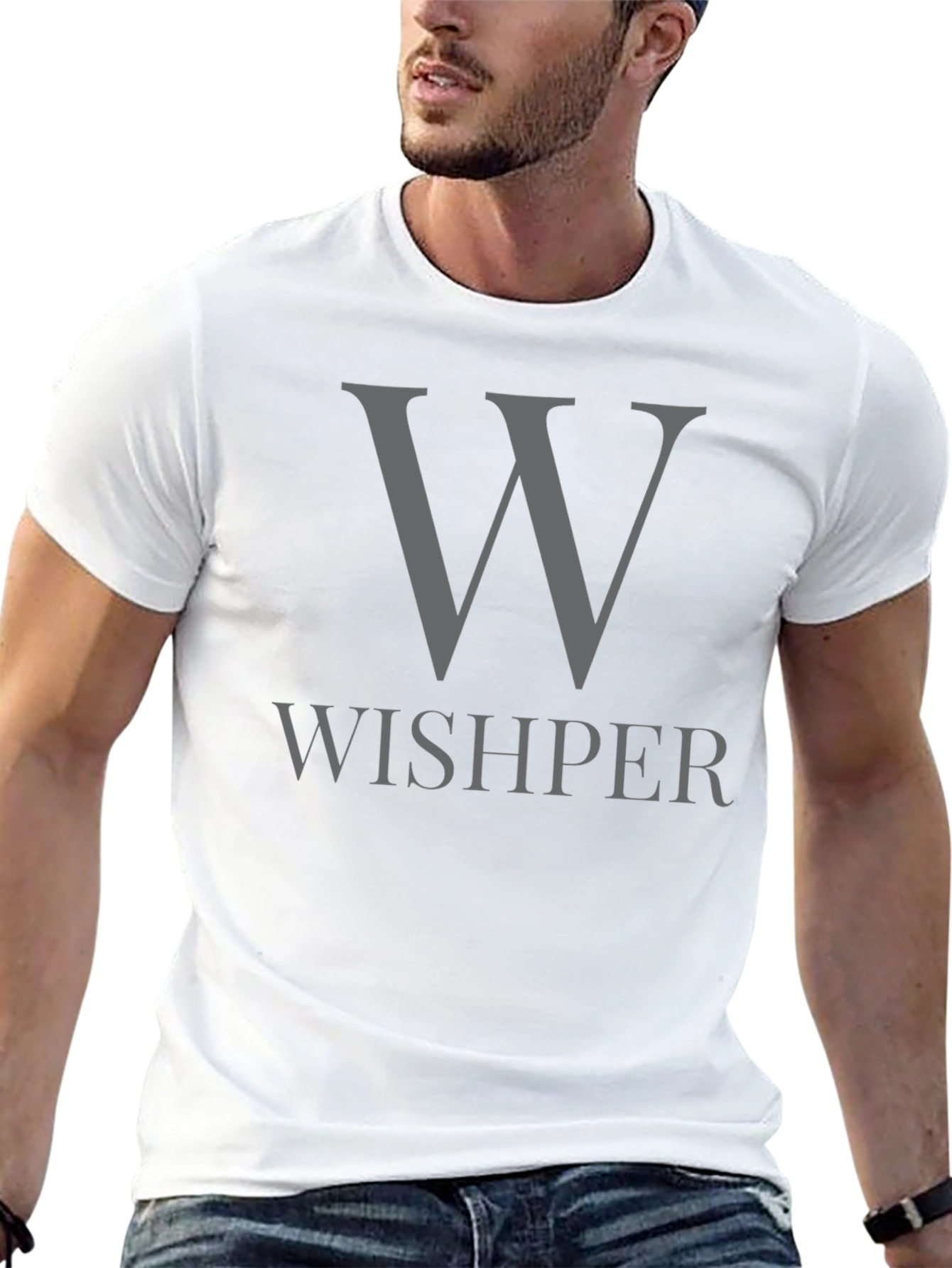 Wishper Graphic Tee - Stylish Black Cotton T-Shirt
