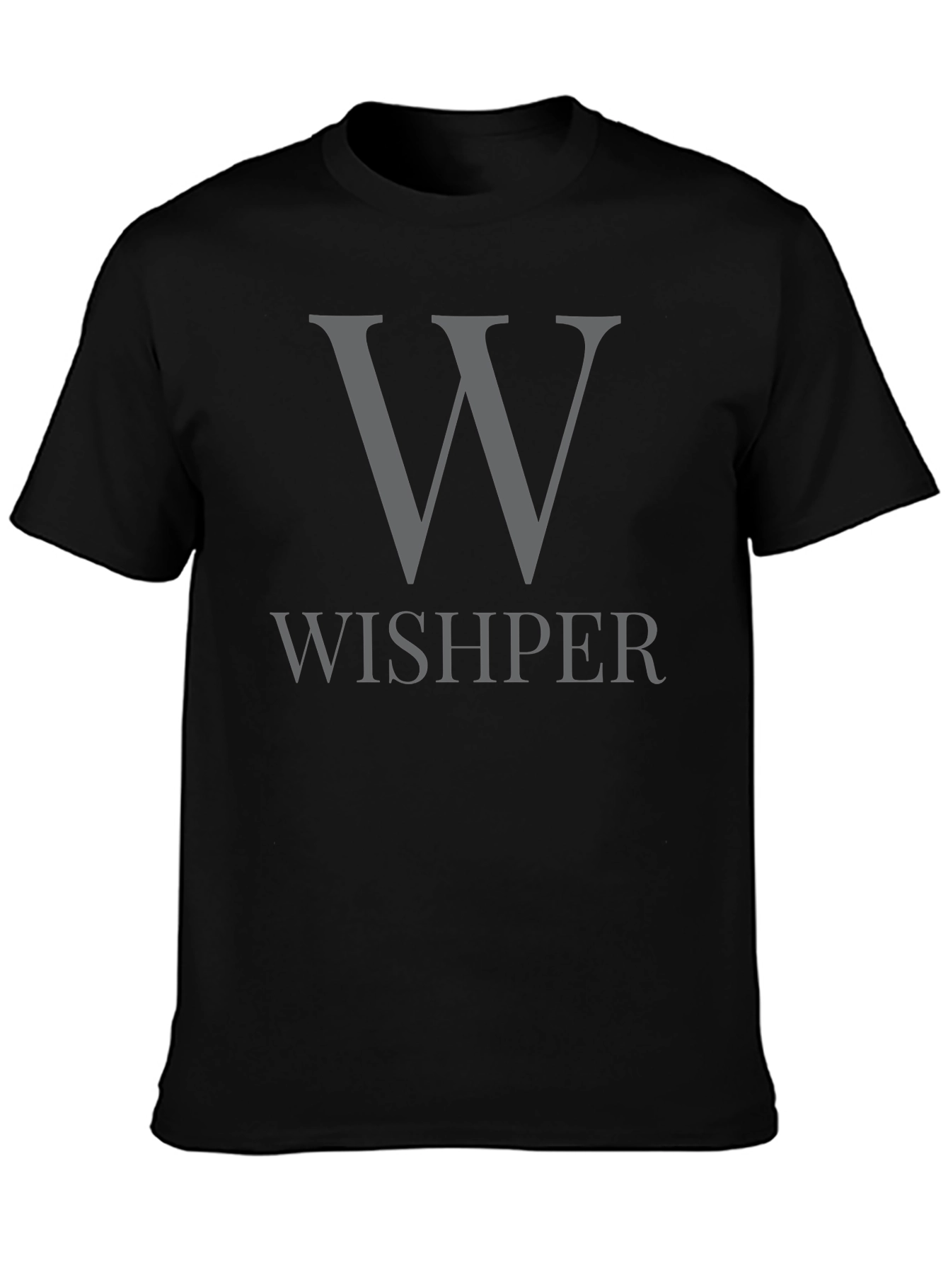 Wishper Graphic Tee - Stylish Black Cotton T-Shirt