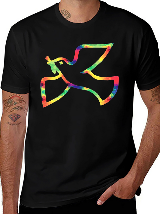 Peace Dove Graphic Tee - Mens Black T-Shirt