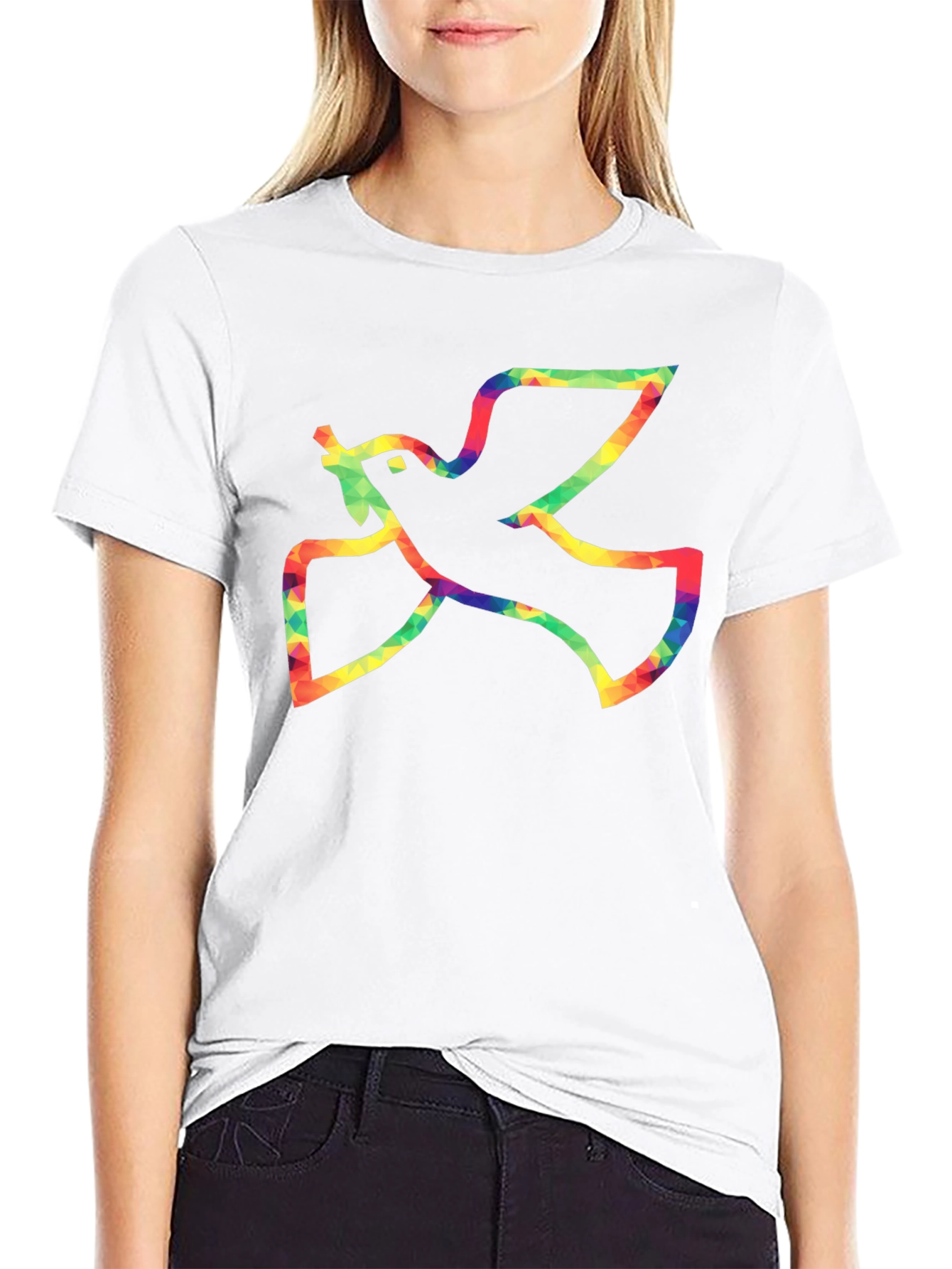 Peace Dove Graphic Tee - Mens Black T-Shirt