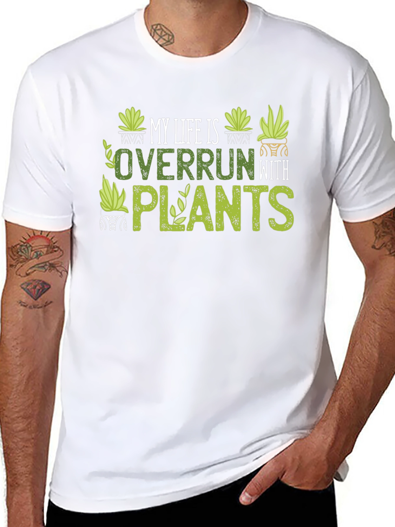 Plant Lover T-Shirt - My Life is Overrun