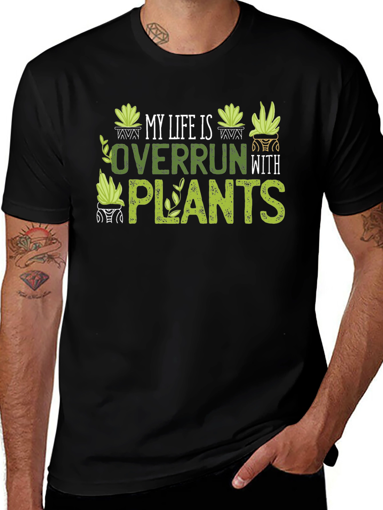 Plant Lover T-Shirt - My Life is Overrun