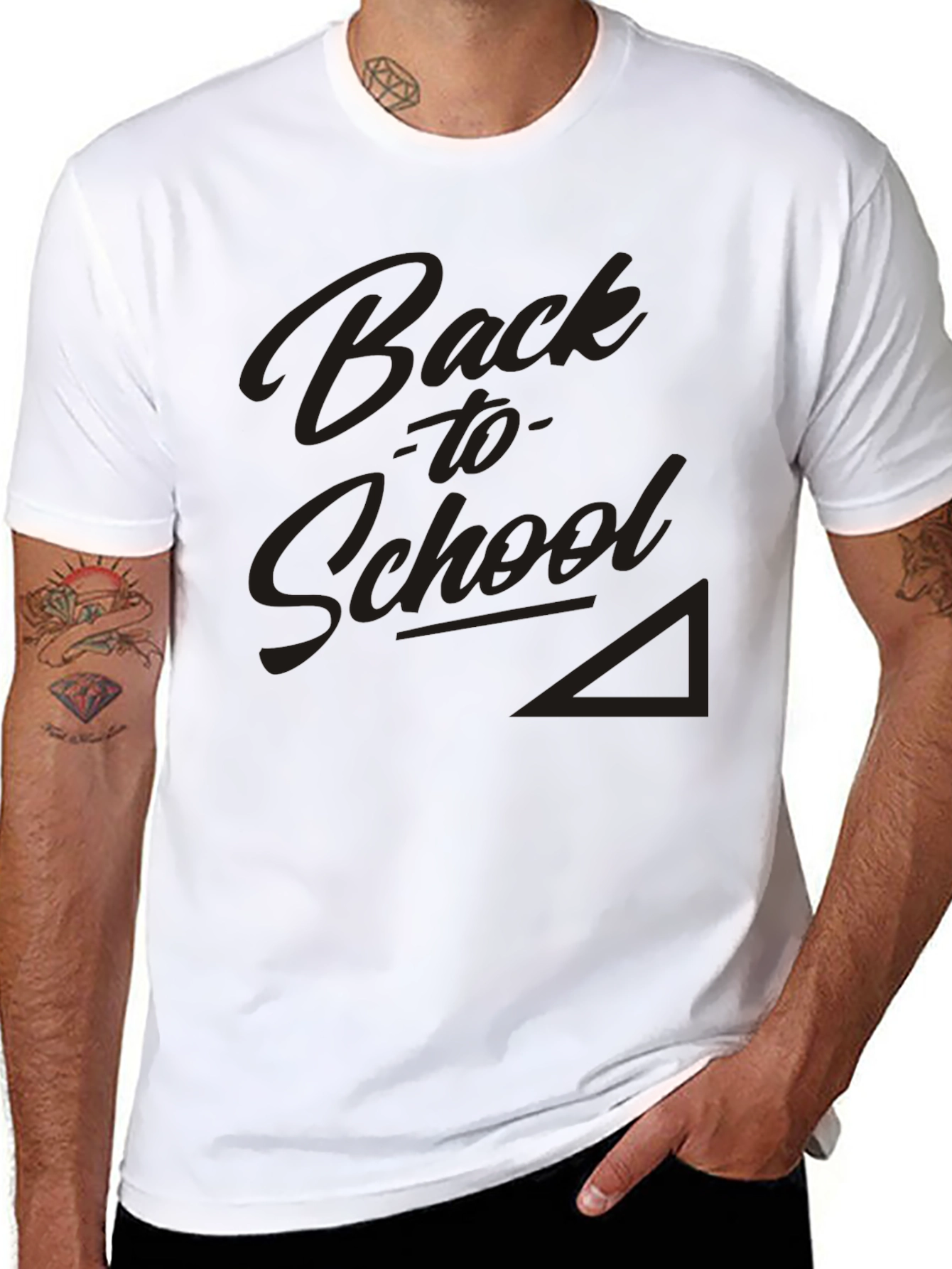 Back to School Black Graphic T-Shirt