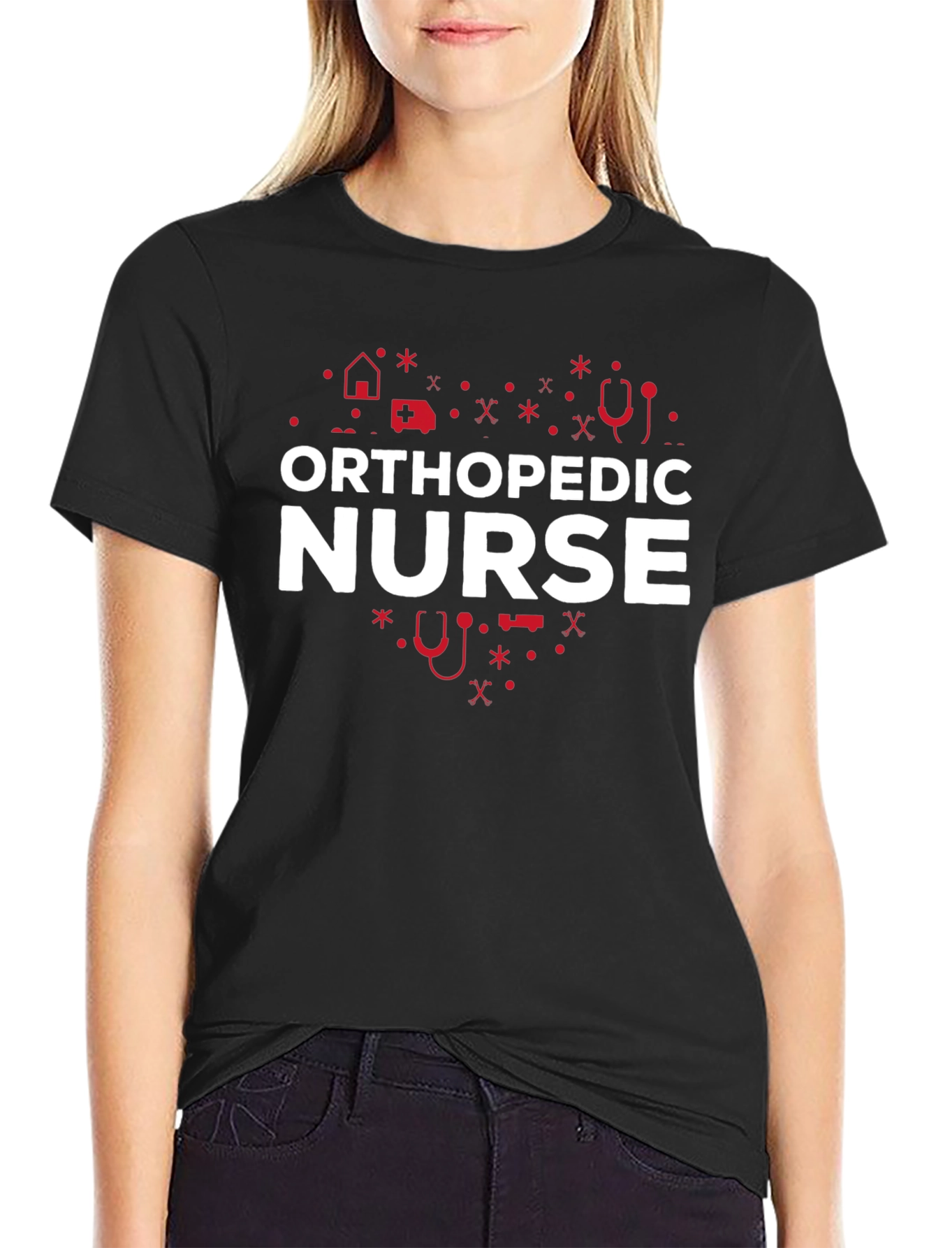 Orthopedic Nurse T-Shirt - Heart Design